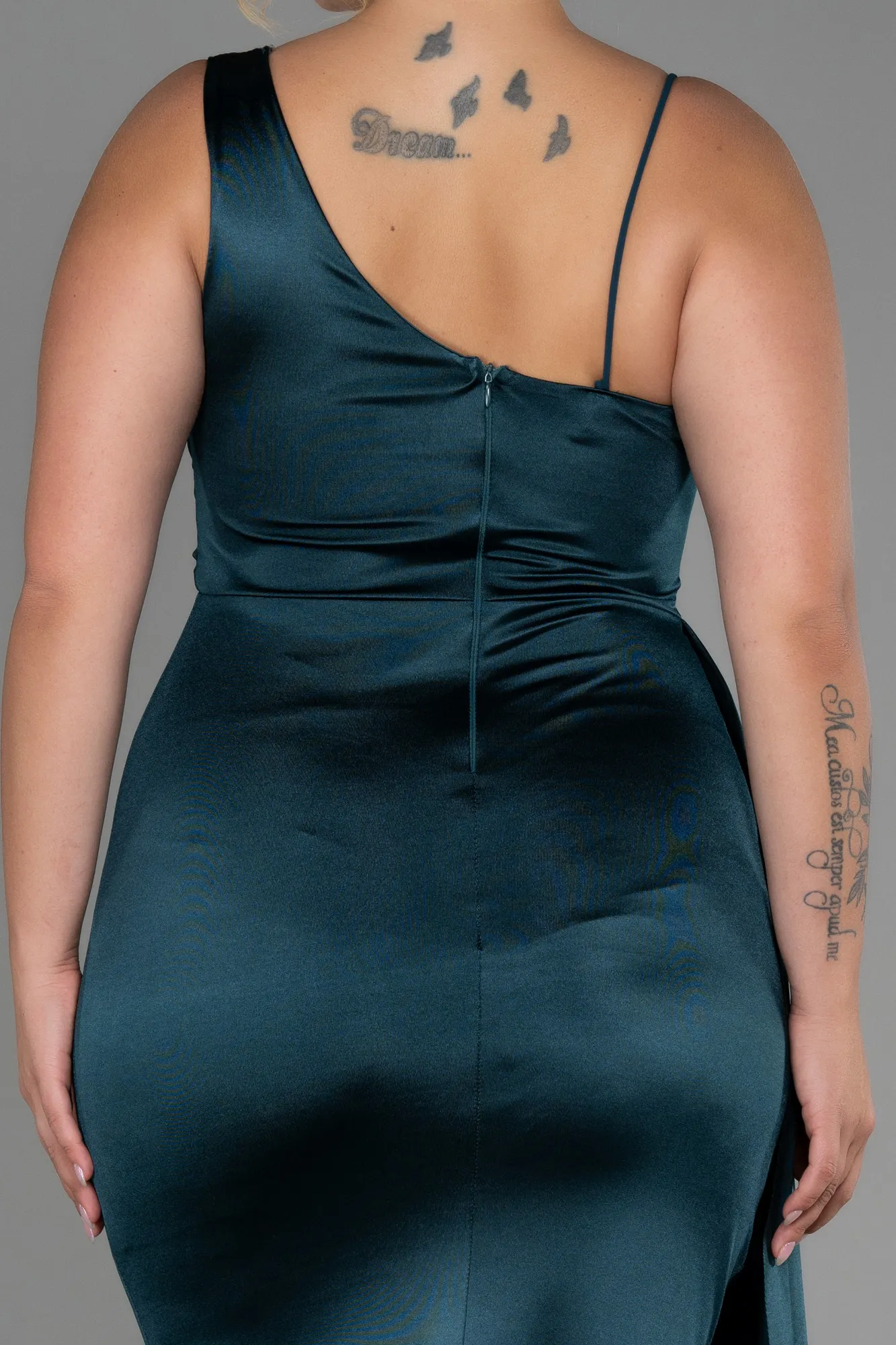 Emerald Green-Long Plus Size Evening Dress ABU2932