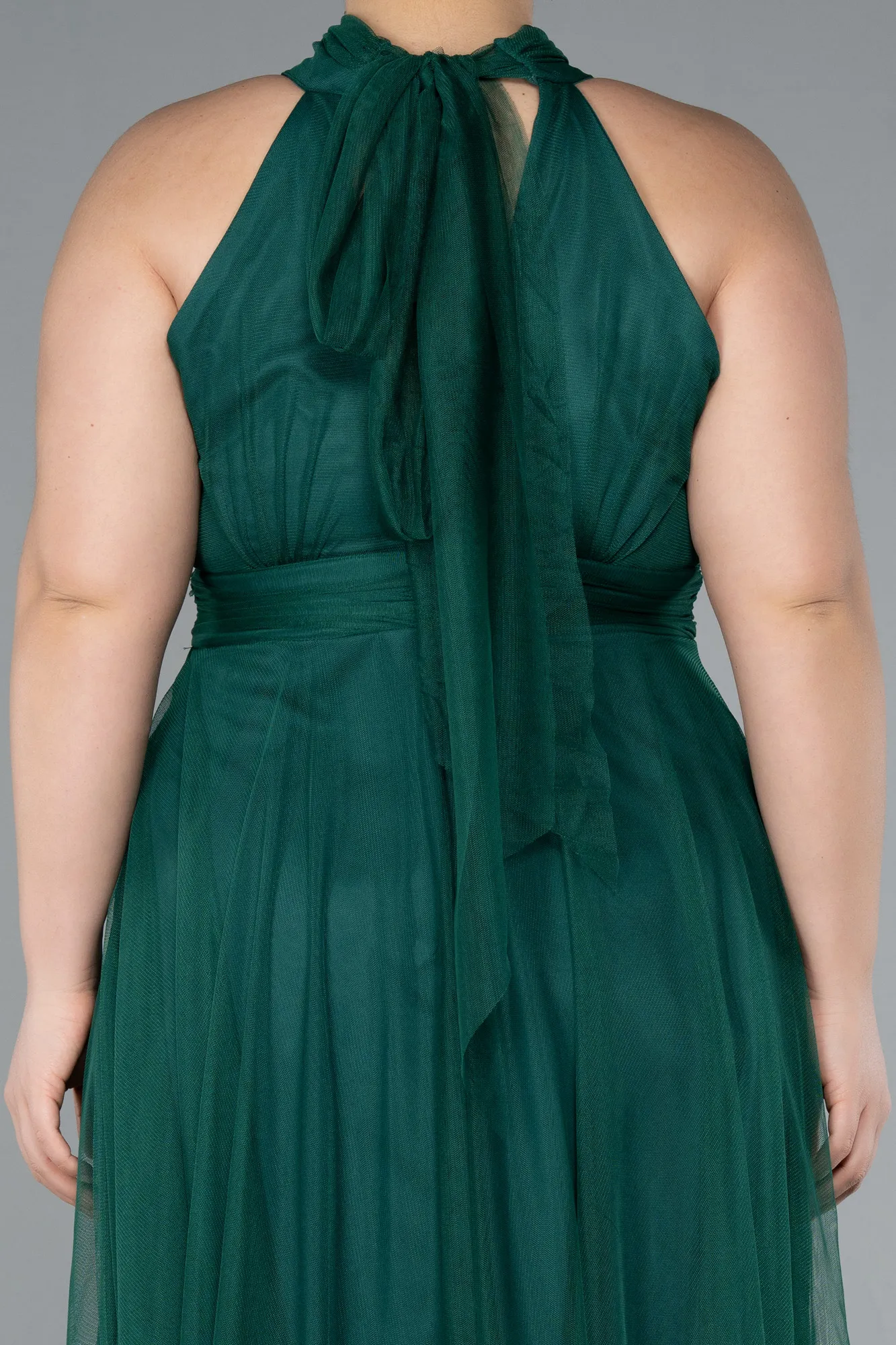 Emerald Green-Long Plus Size Evening Dress ABU3253