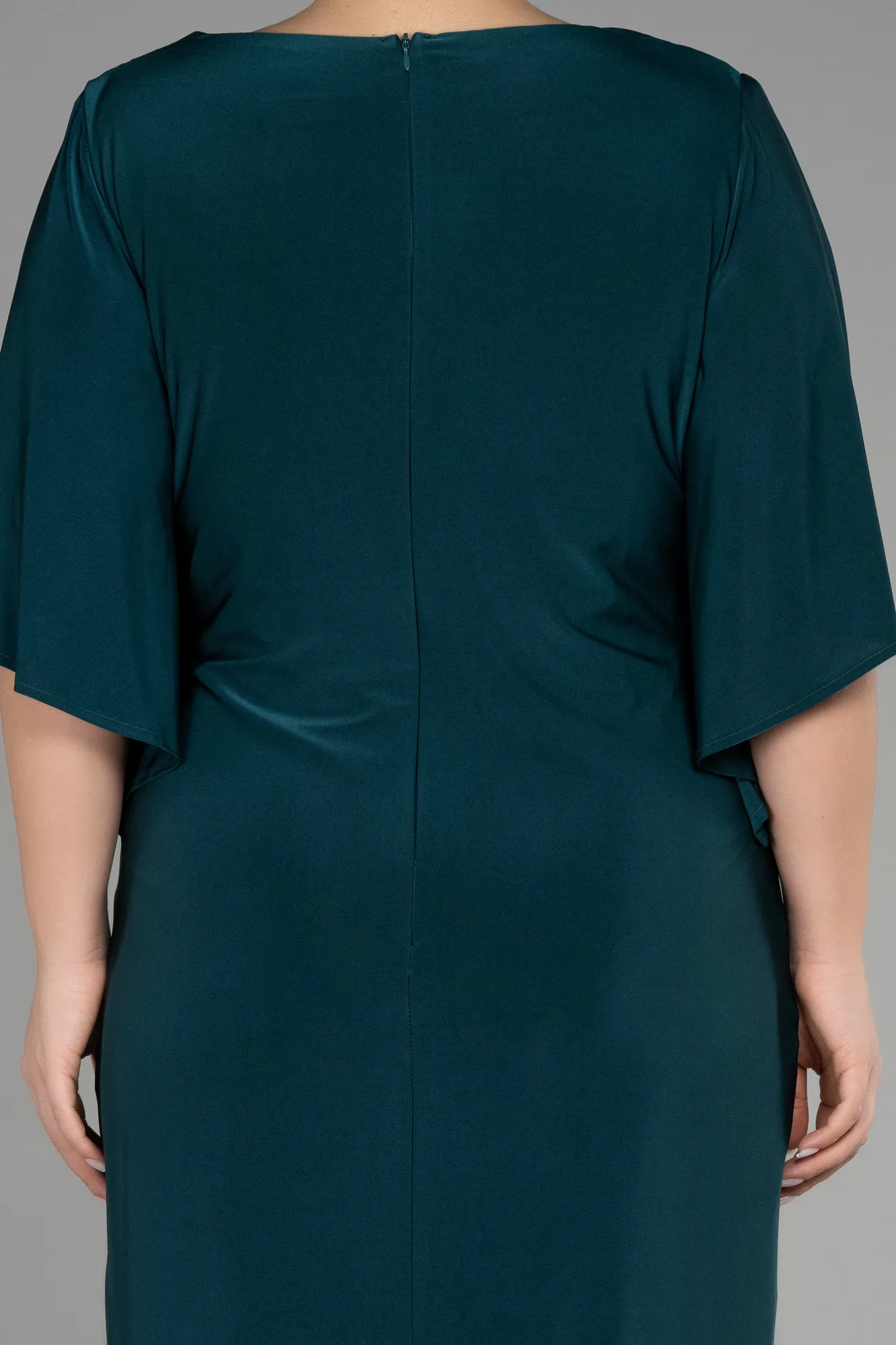 Emerald Green-Long Plus Size Evening Dress ABU3470