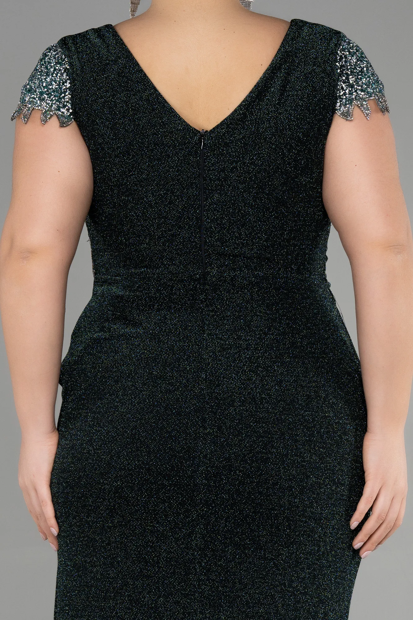 Emerald Green-Long Plus Size Evening Dress ABU3558