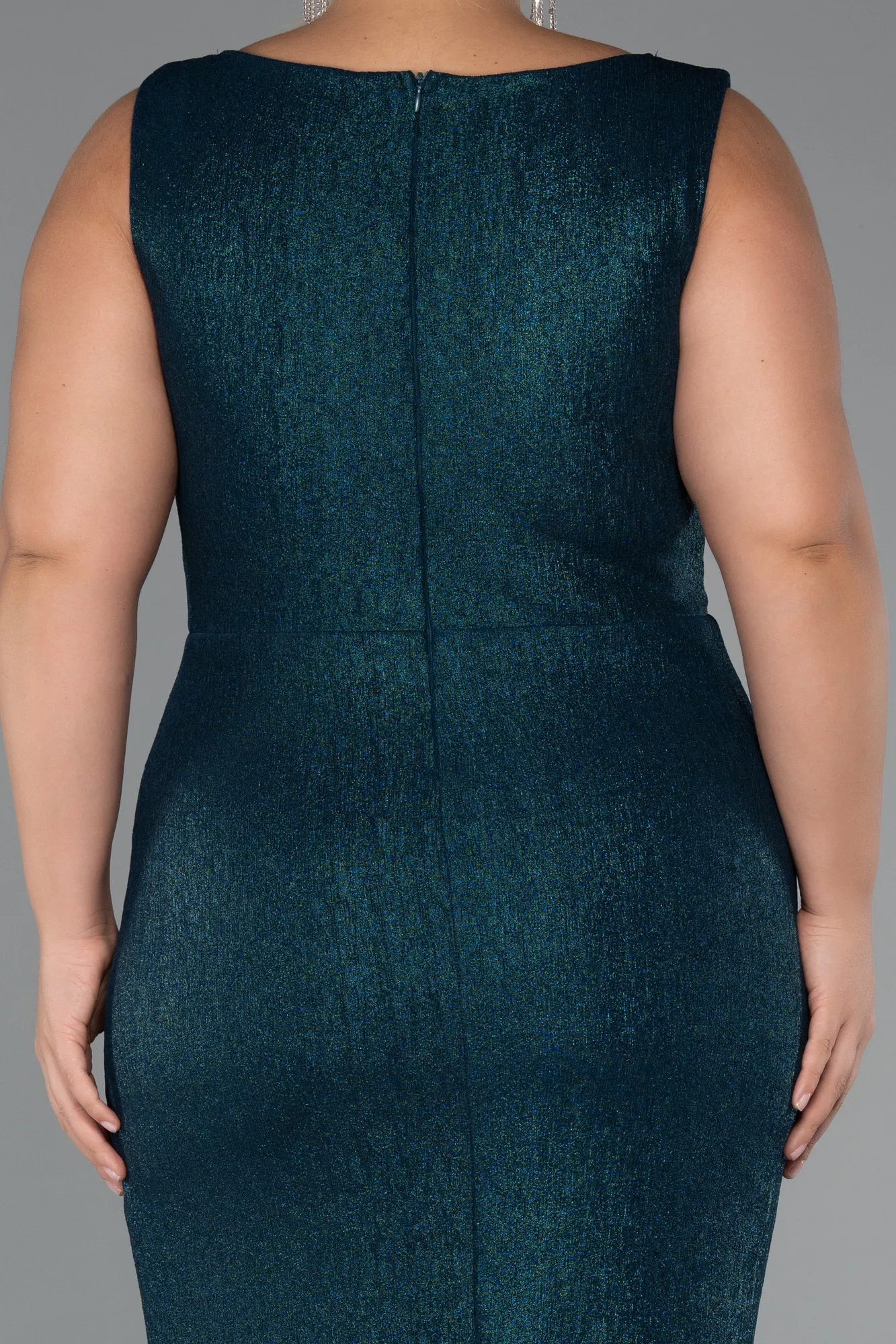 Emerald Green-Long Plus Size Evening Dress ABU5231