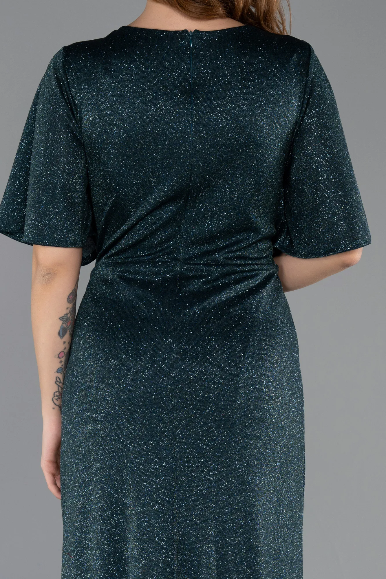 Emerald Green-Long Plus Size Evening Dress ABU5500