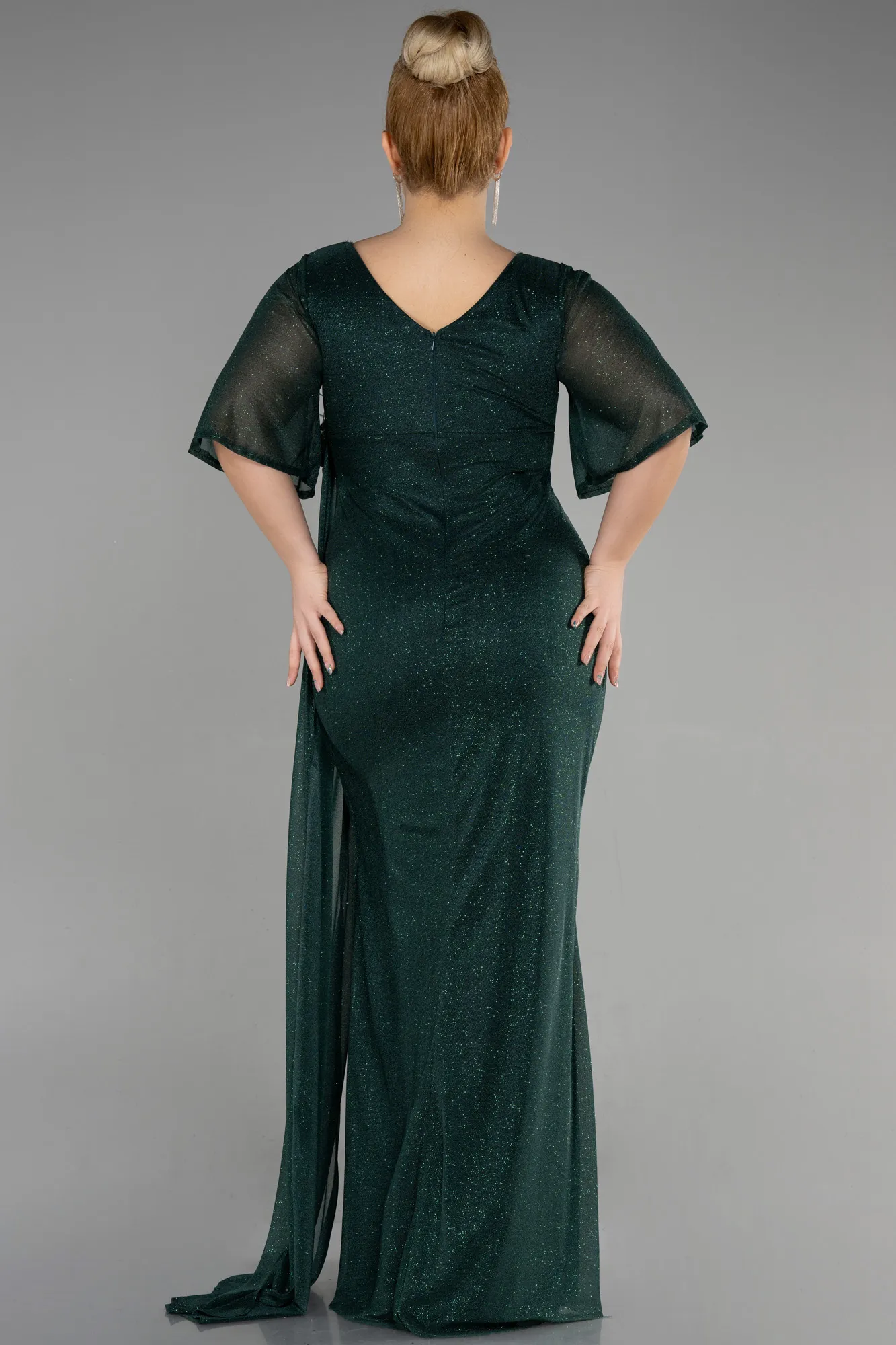 Emerald Green-Long Plus Size Evening Gown ABU3646