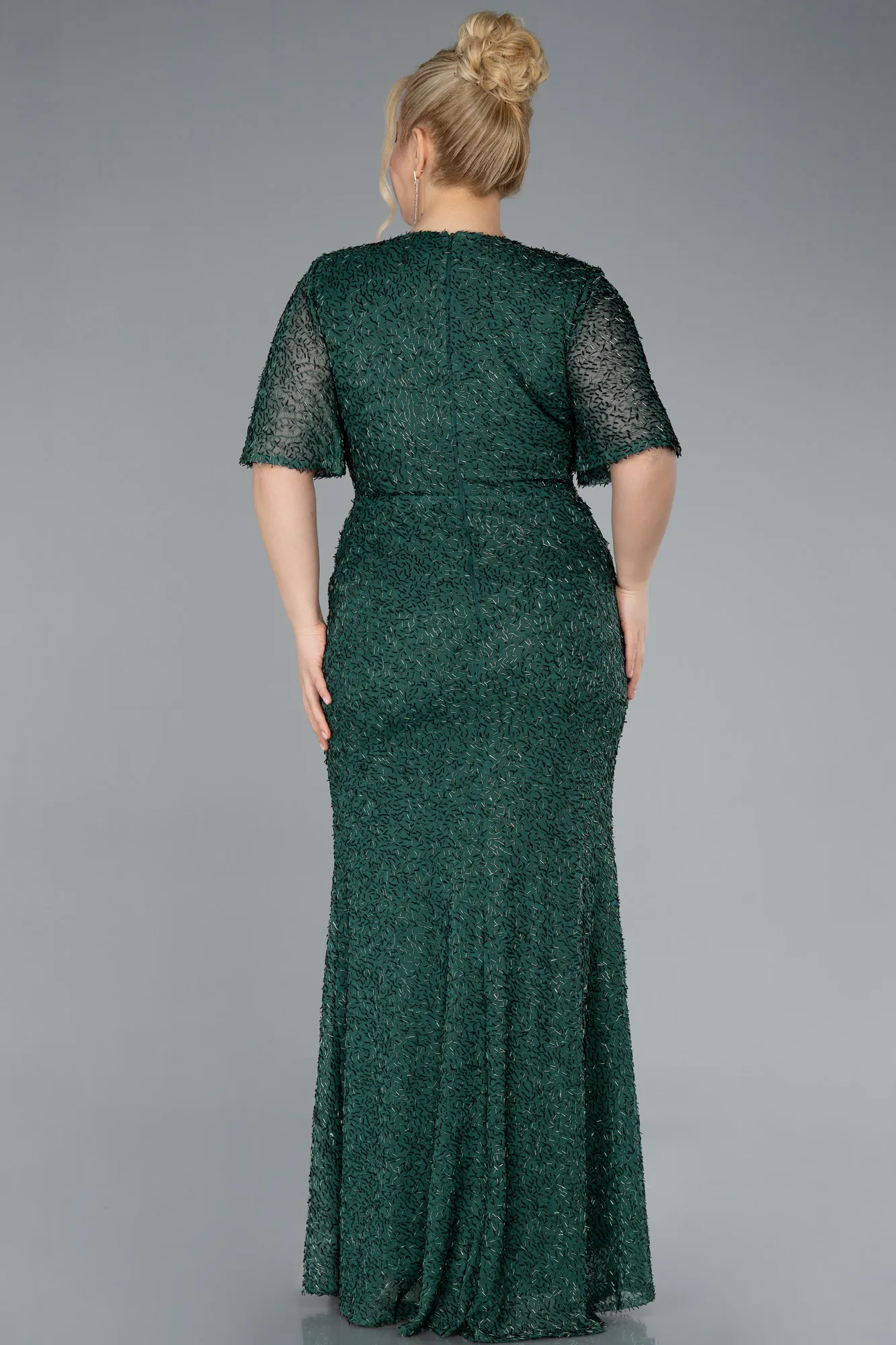 Emerald Green-Long Plus Size Evening Gown ABU4542