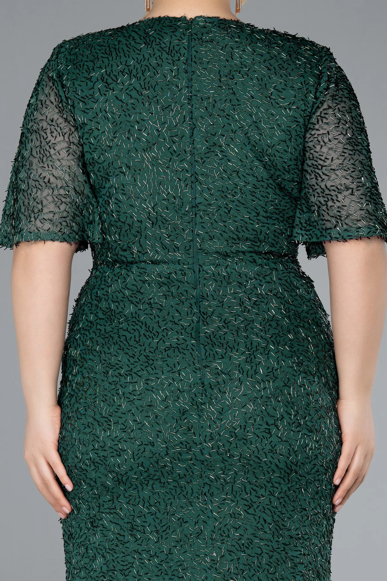 Emerald Green-Long Plus Size Evening Gown ABU4542