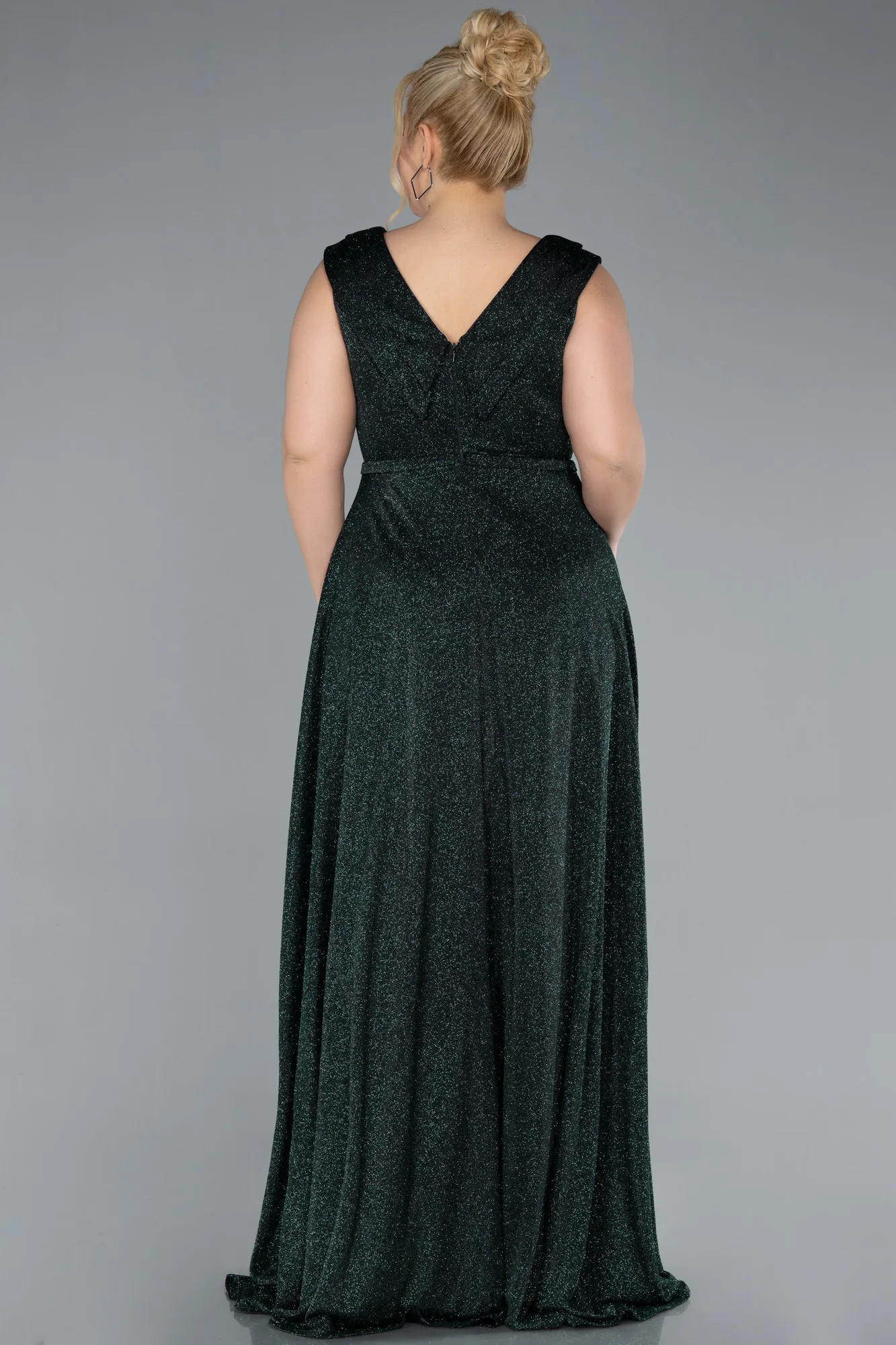 Emerald Green-Long Plus Size Evening Gown ABU4718