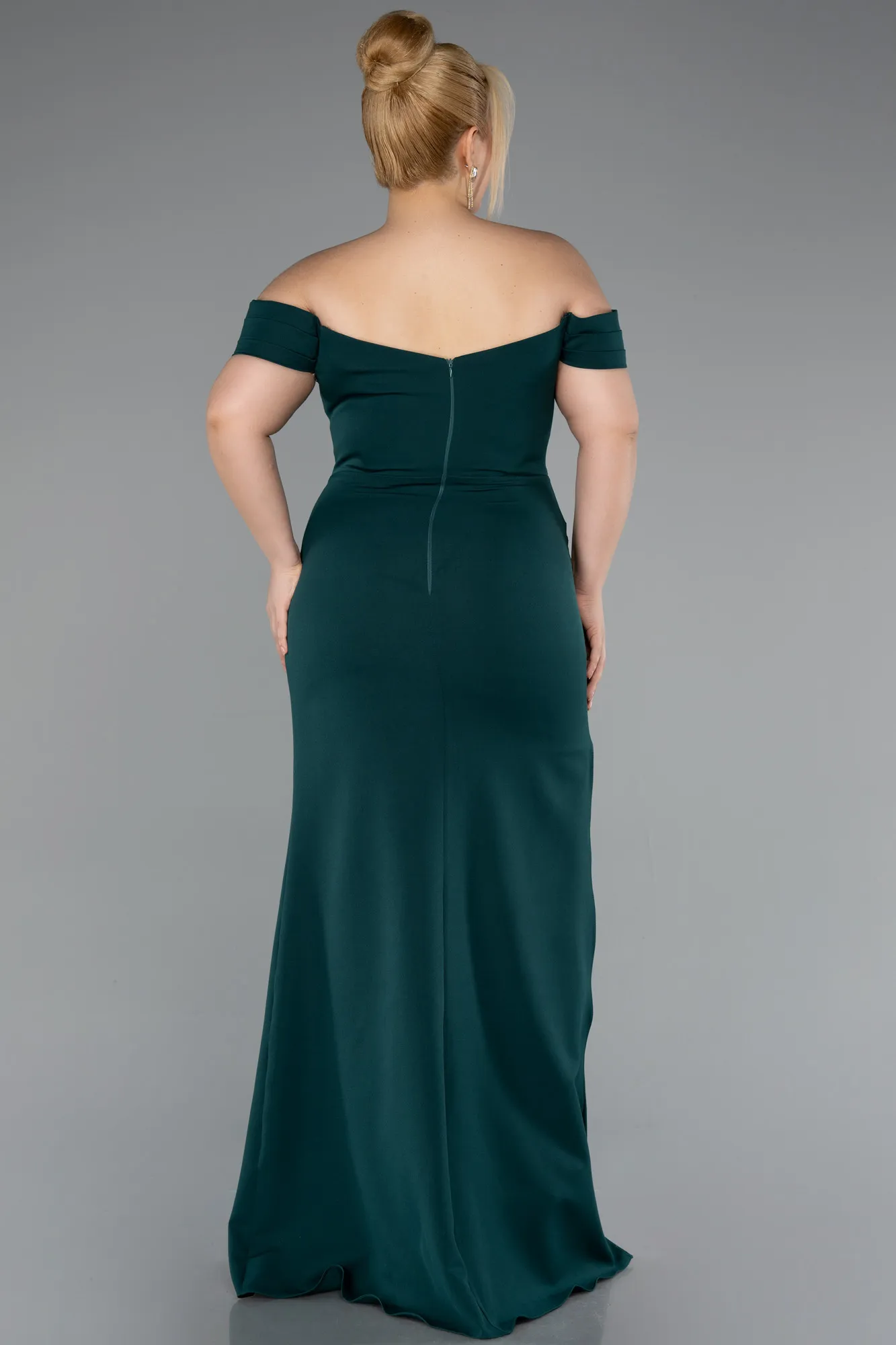 Emerald Green-Long Plus Size Evening Gown ABU5156