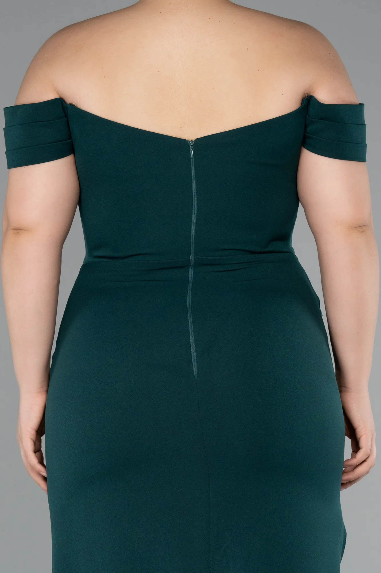 Emerald Green-Long Plus Size Evening Gown ABU5156