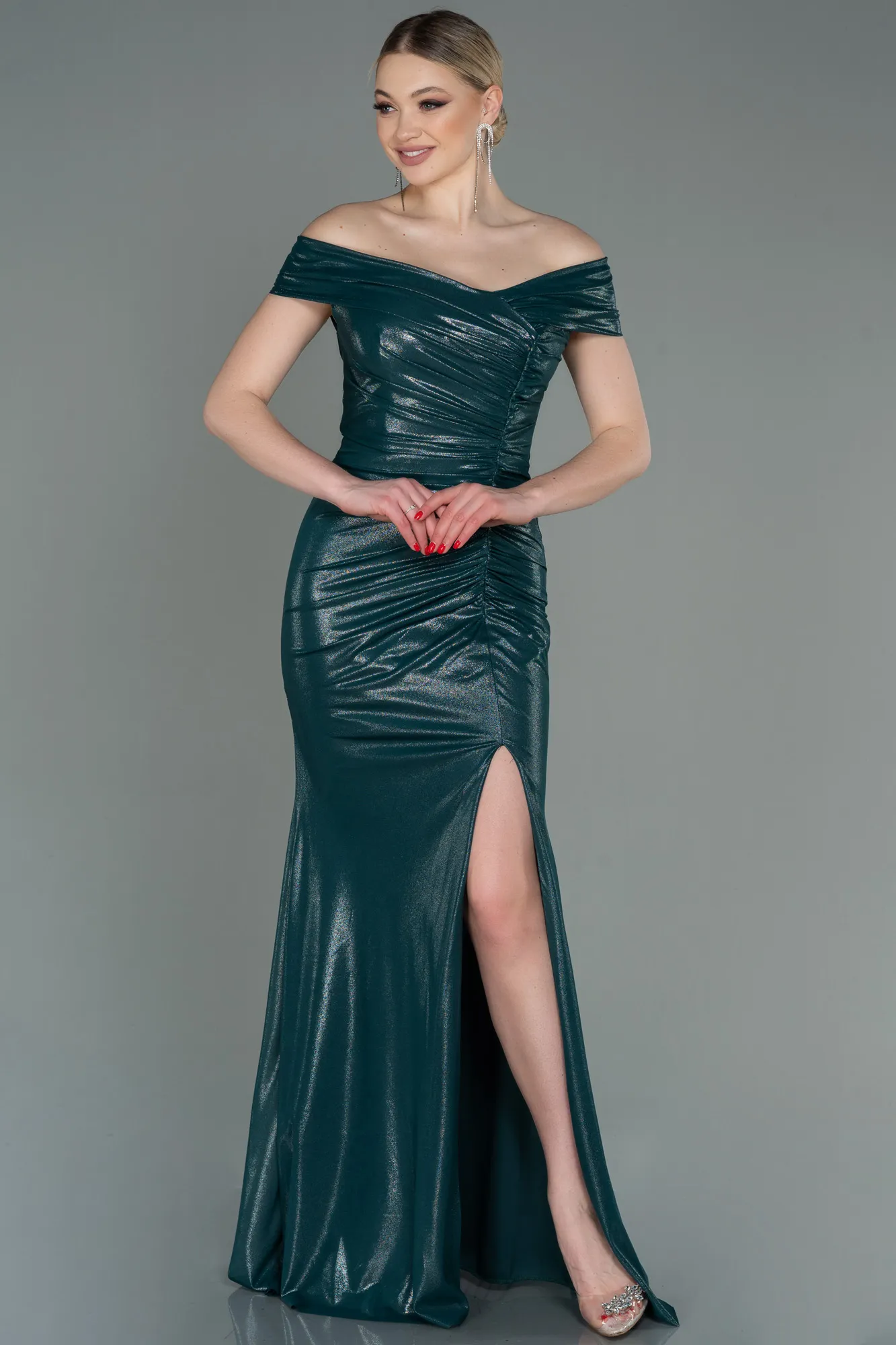 Emerald Green-Long Prom Gown ABU3087