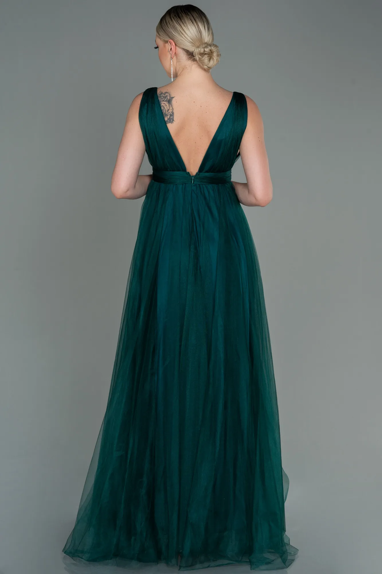 Emerald Green-Long Prom Gown ABU3135