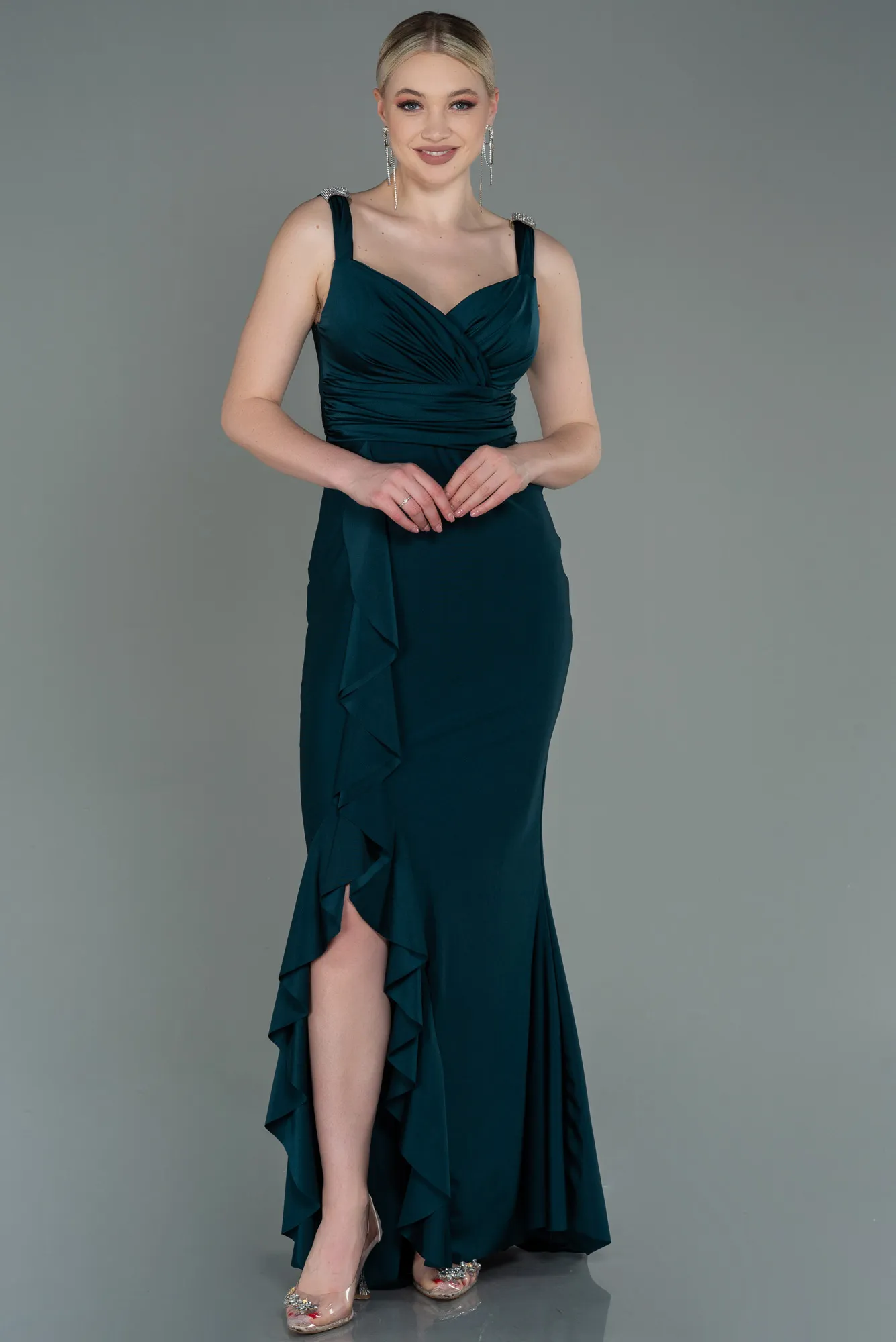 Emerald Green-Long Prom Gown ABU3137