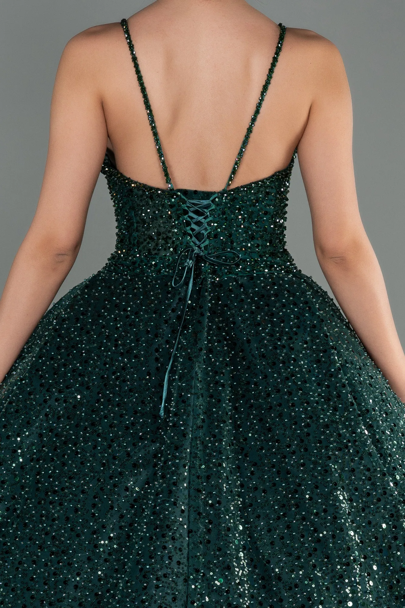 Emerald Green-Long Scaly Haute Couture ABU2801
