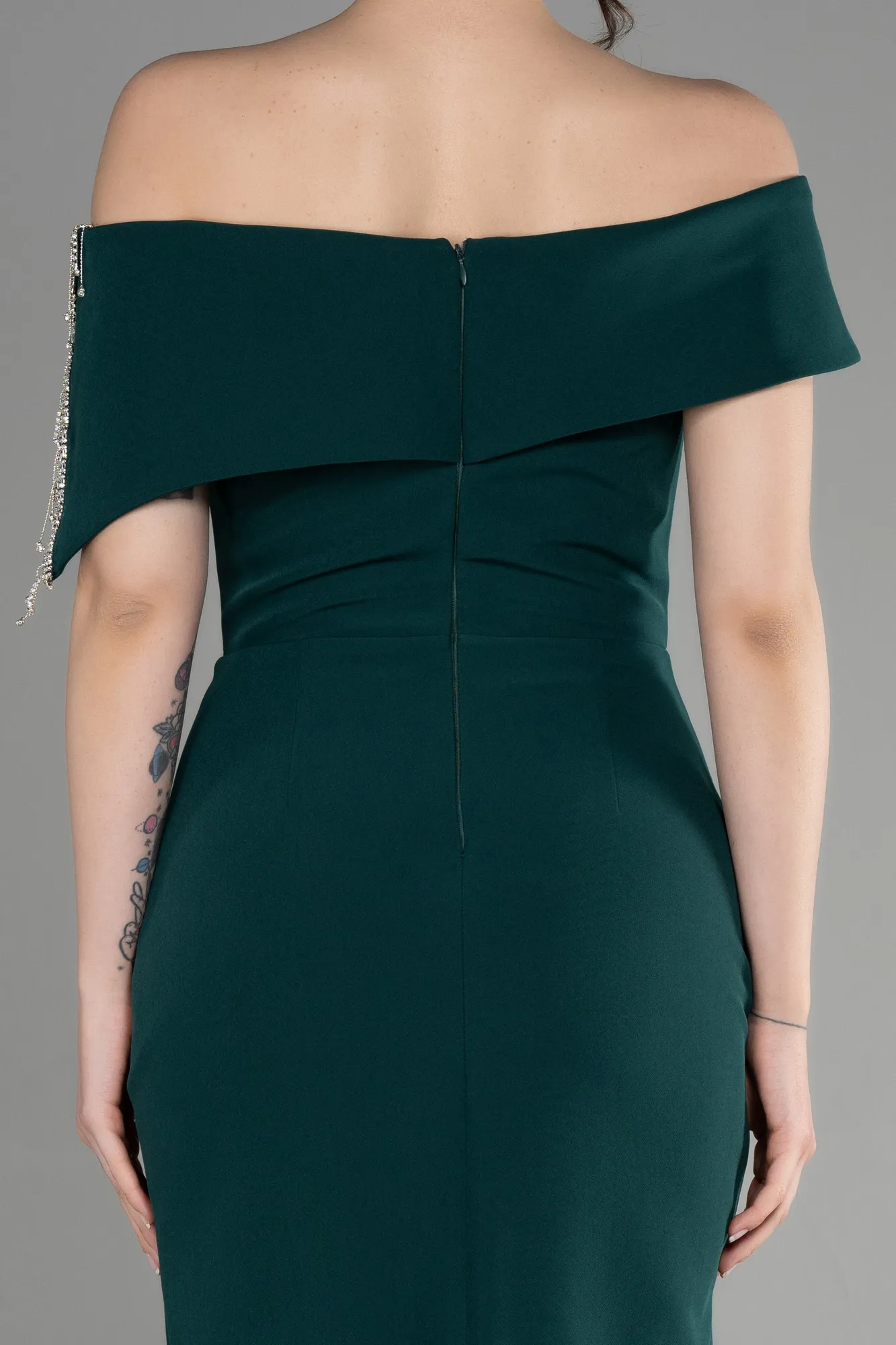 Emerald Green-Midi Cocktail Dress ABK1975