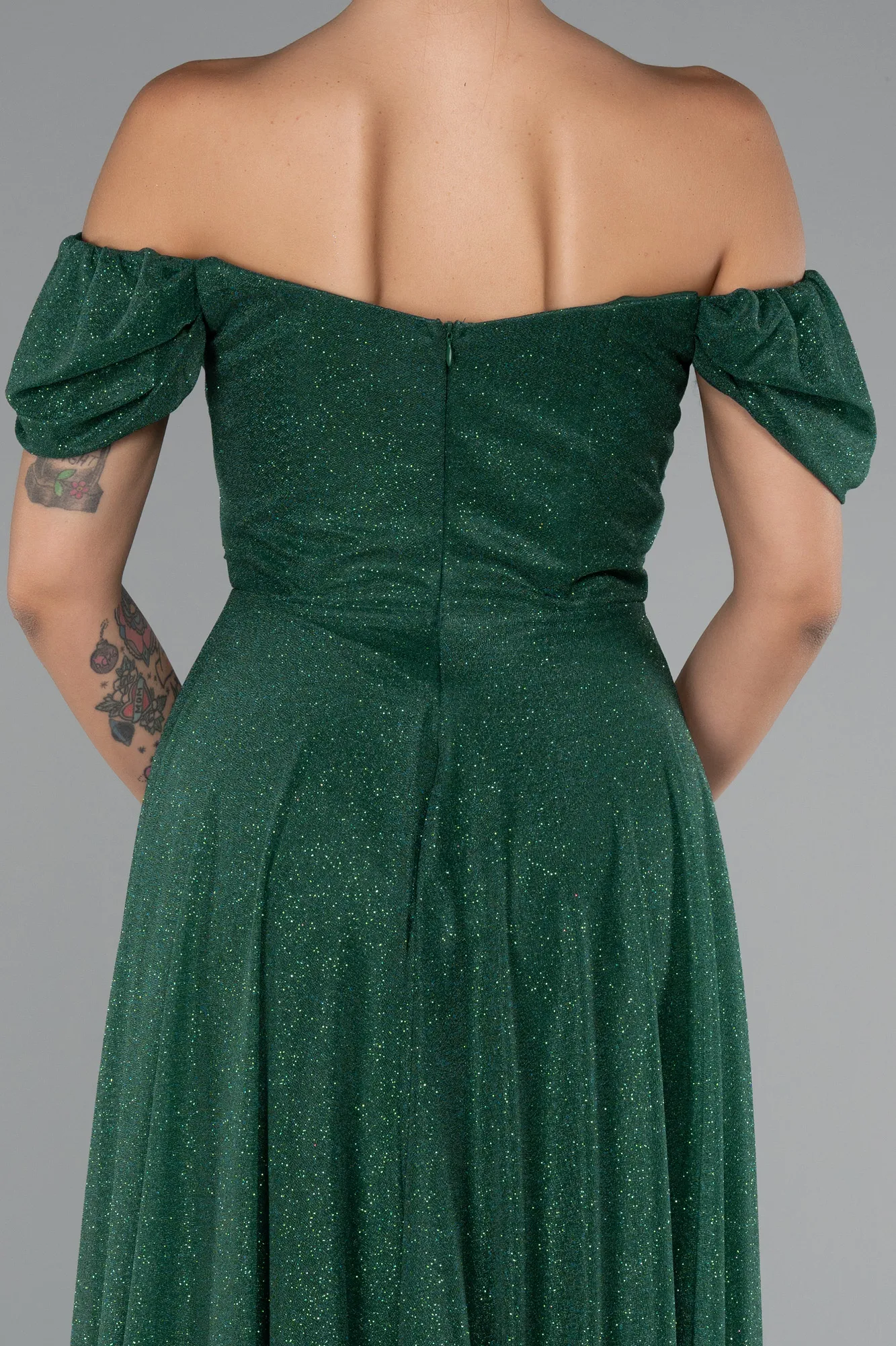 Emerald Green-Midi Cocktail Dress ABK1978