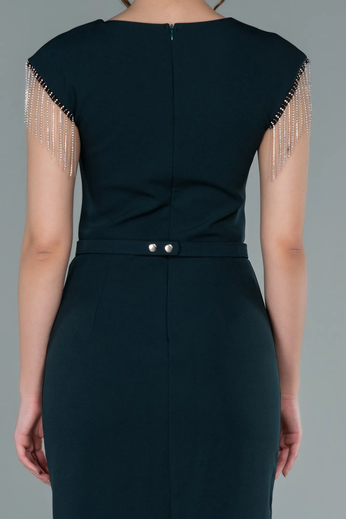 Emerald Green-Midi Invitation Dress ABK1390