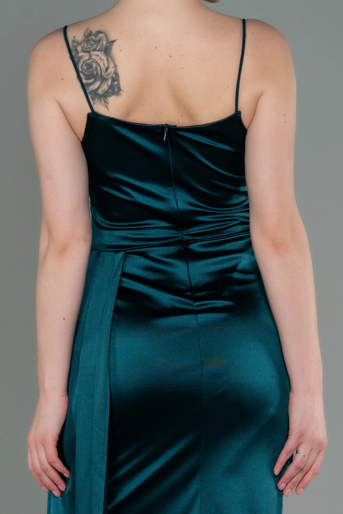 Emerald Green-Midi Invitation Dress ABK1757