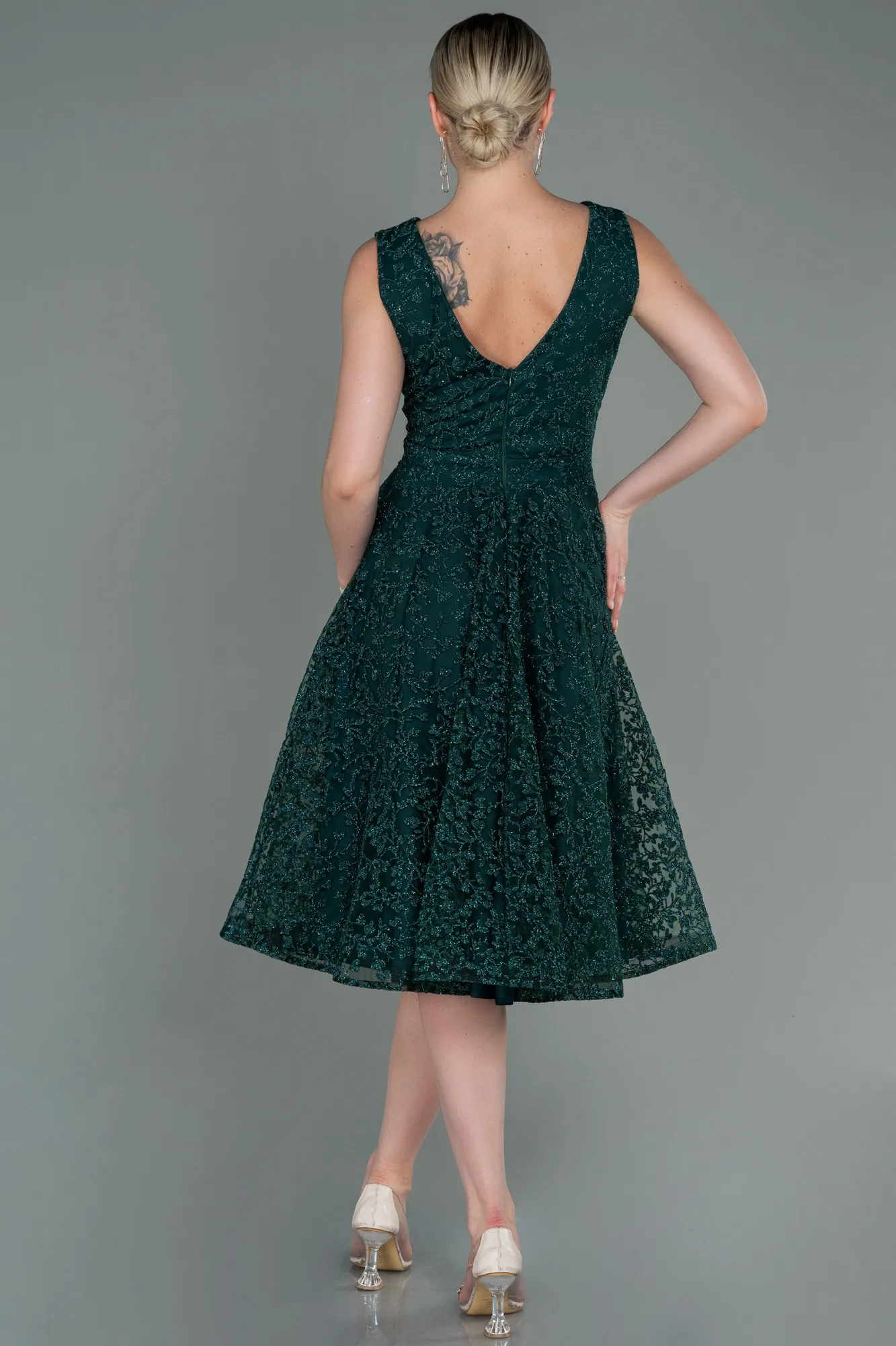 Emerald Green-Midi Night Dress ABK1794