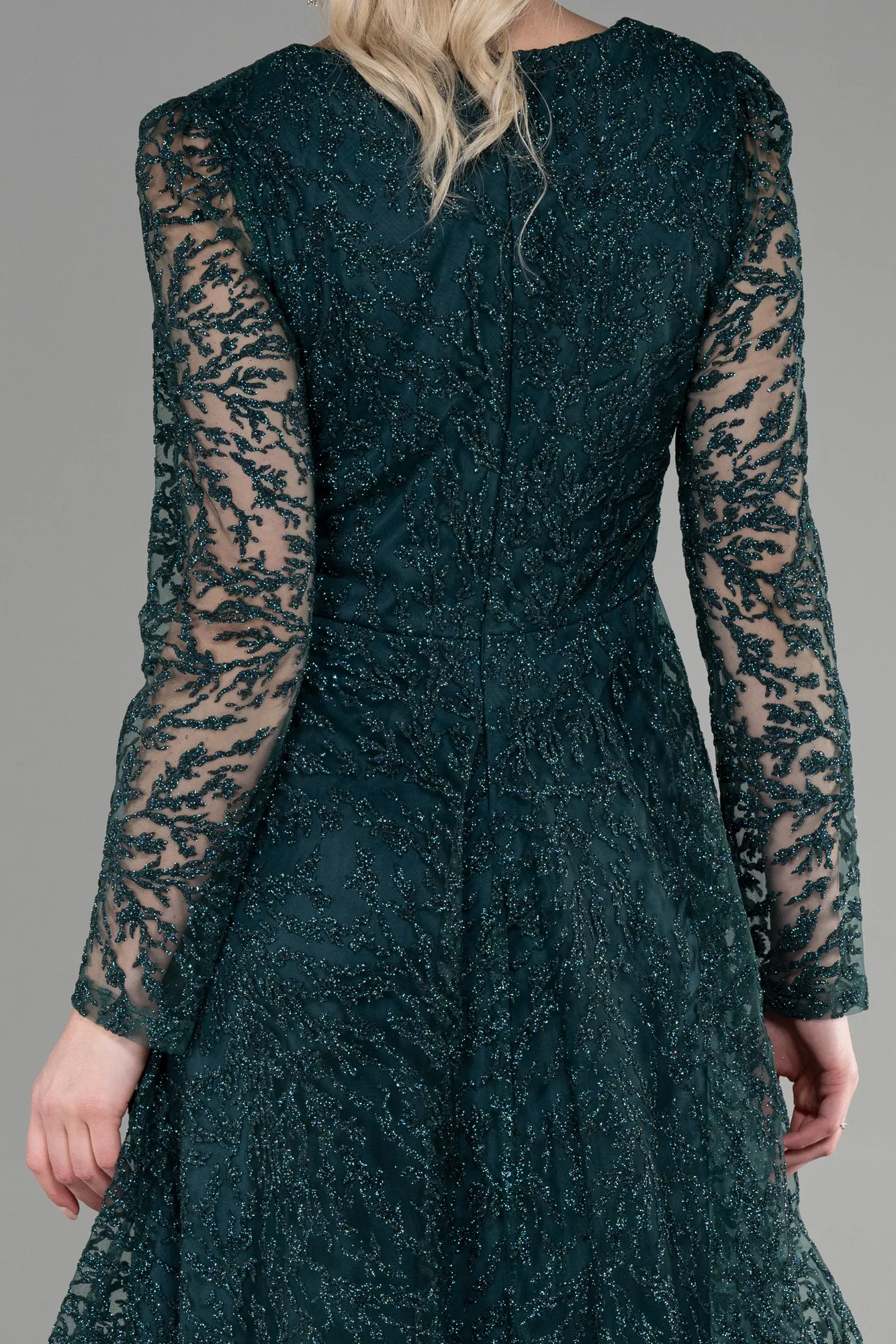 Emerald Green-Midi Party Dress ABK1969