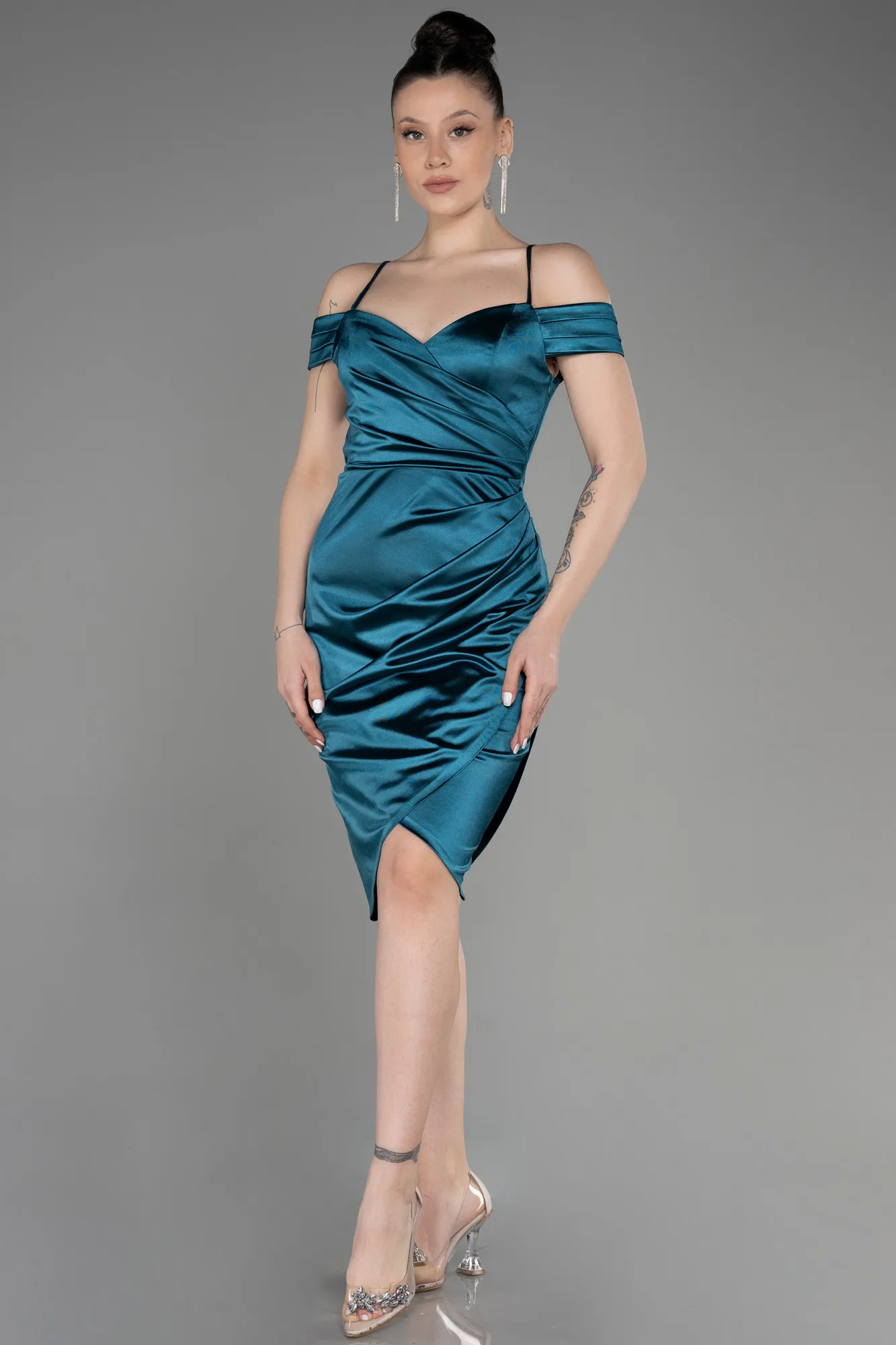 Emerald Green-Short Cocktail Dress ABK1989