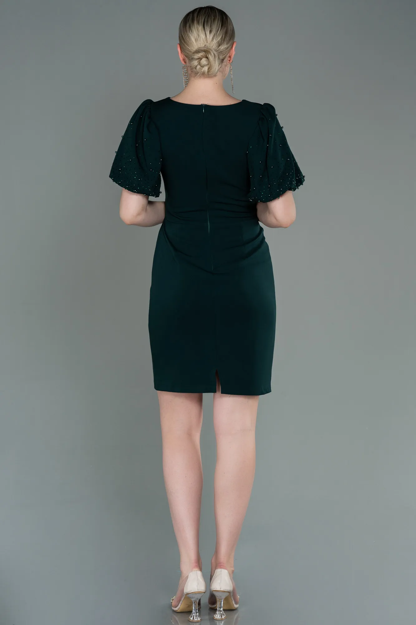 Emerald Green-Short Invitation Dress ABK1758