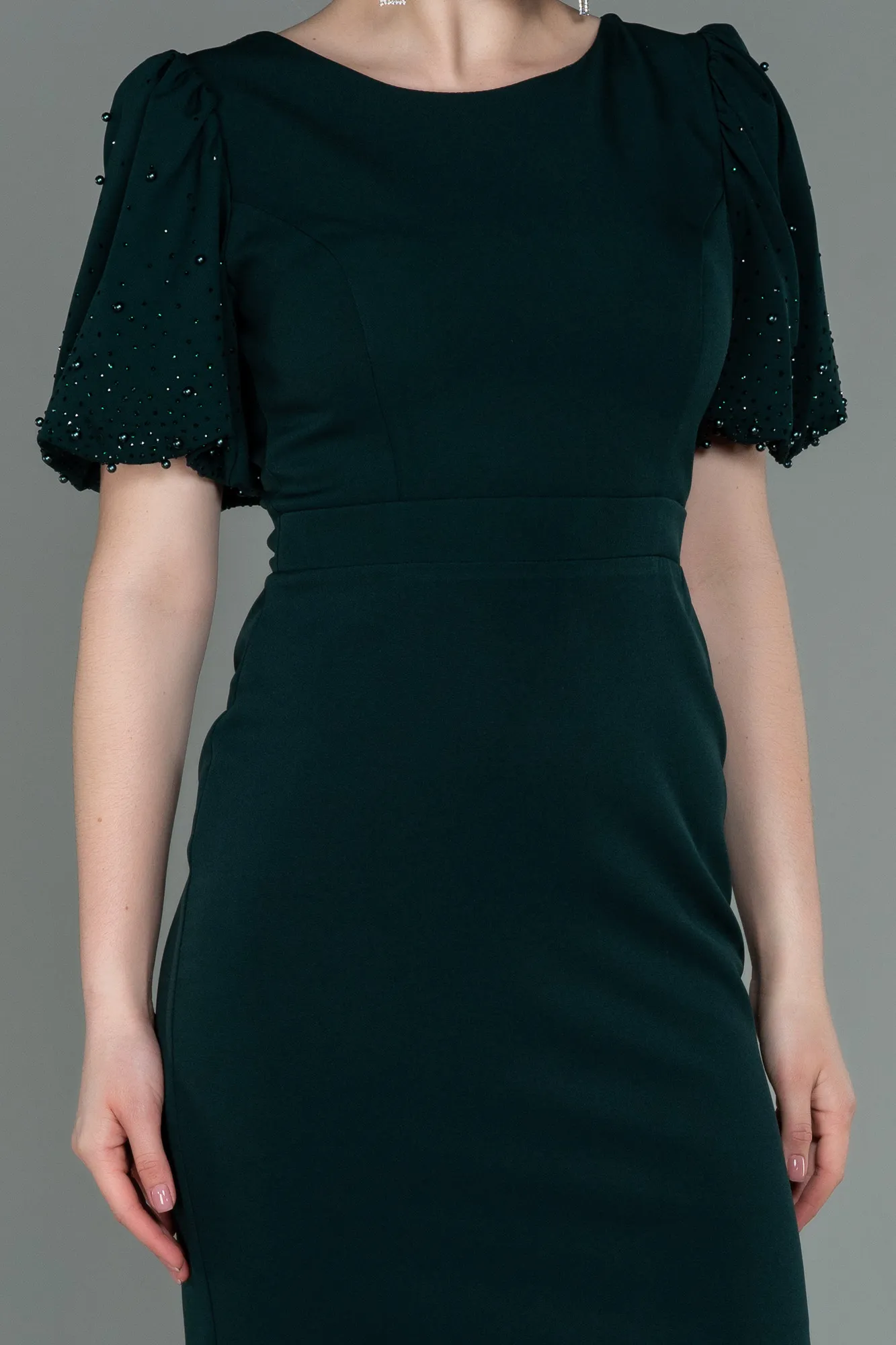 Emerald Green-Short Invitation Dress ABK1758