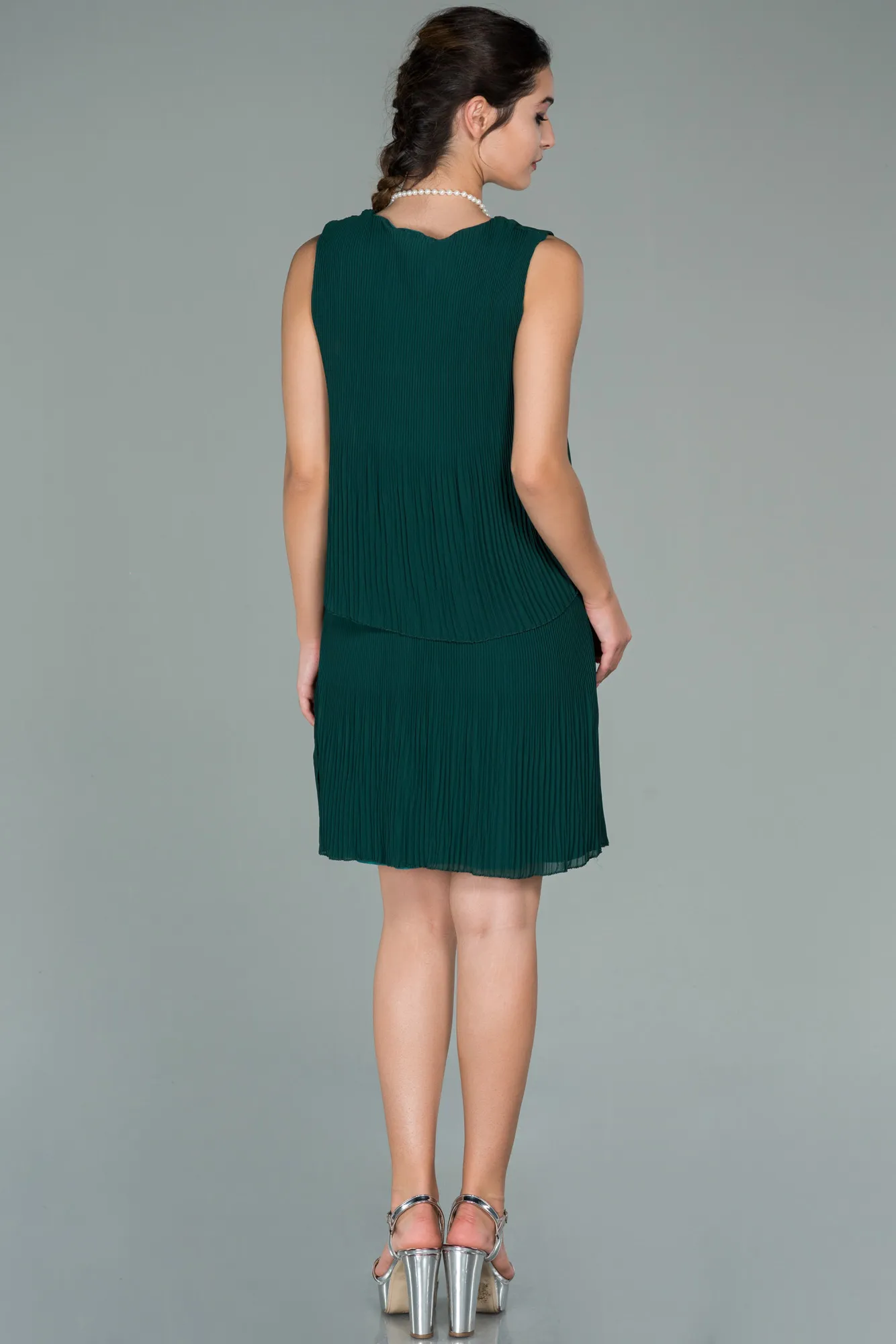 Emerald Green-Short Invitation Dress ABK782