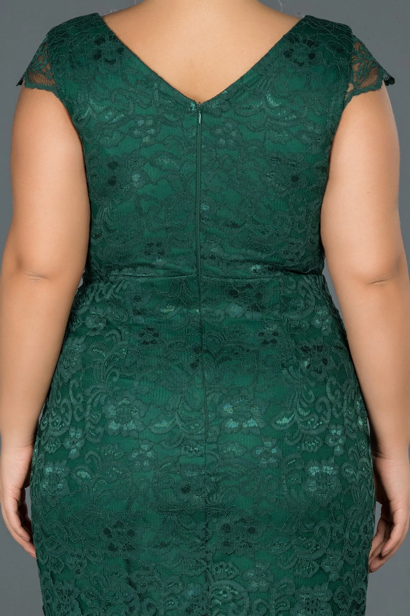 Emerald Green-Short Oversized Evening Dress ABK010