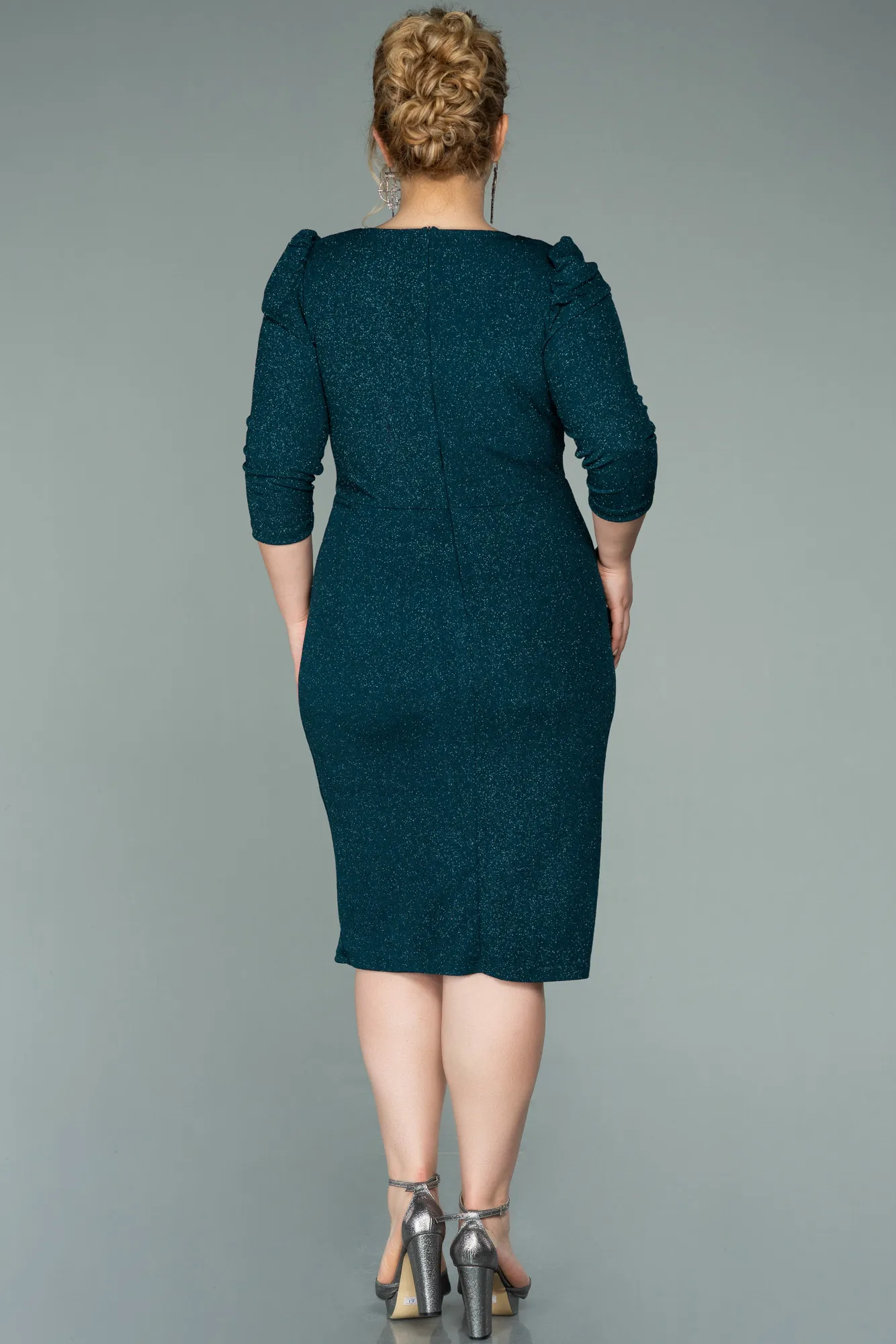 Emerald Green-Short Oversized Evening Dress ABK1246