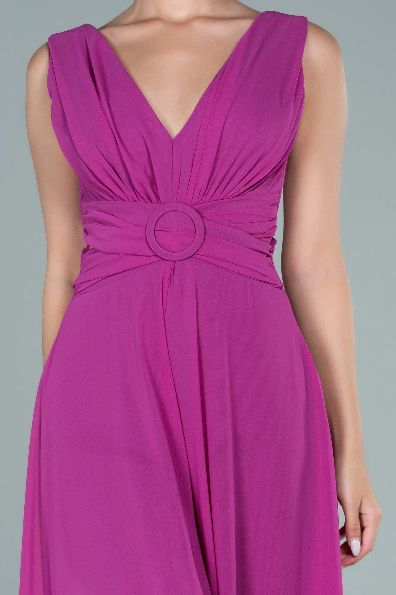 Fuchsia-Chiffon Invitation Dress ABT075