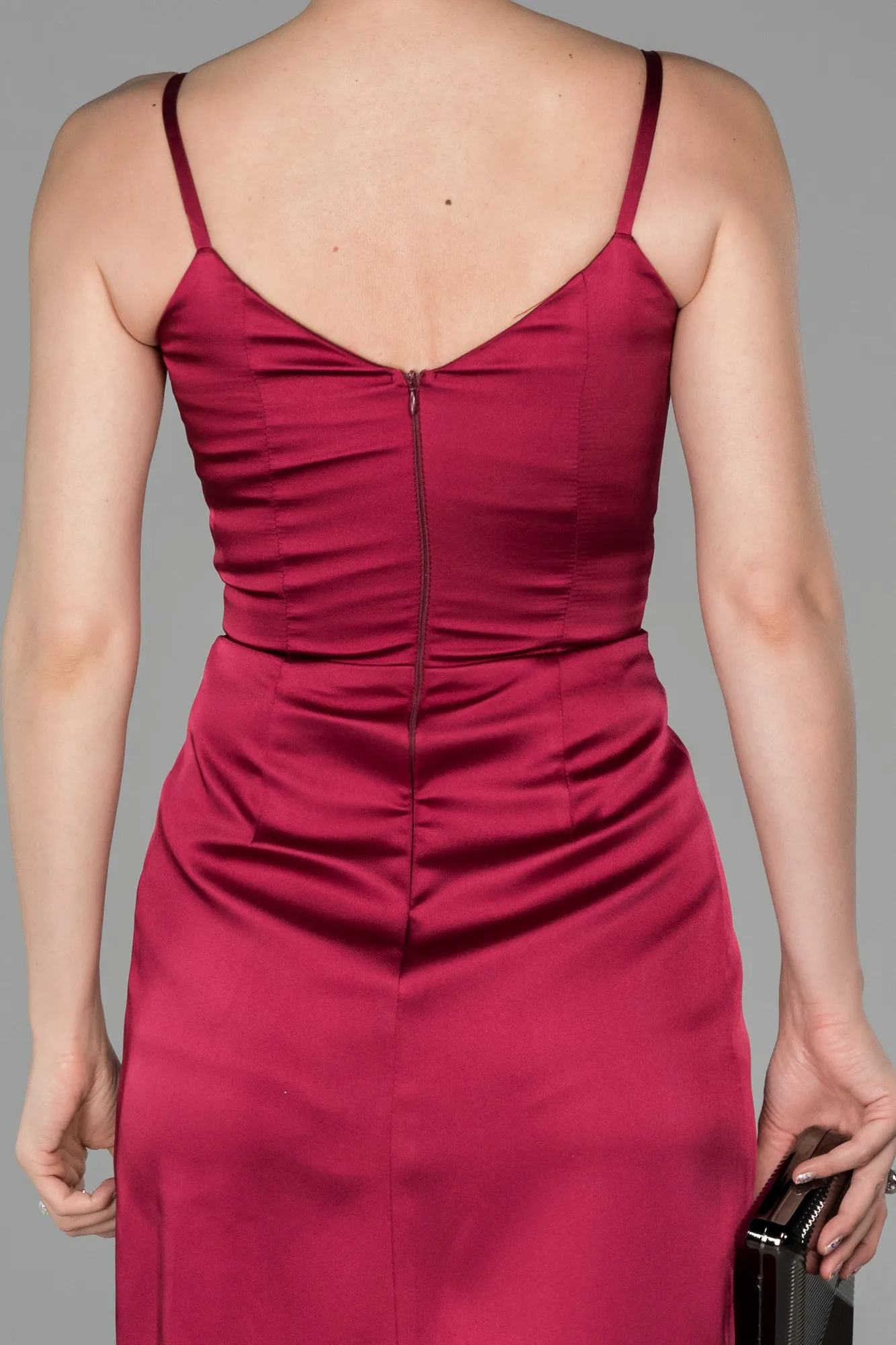 Fuchsia-Long Engagement Dress ABU564