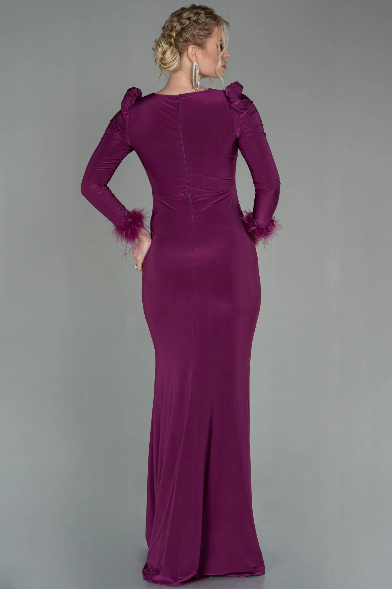Fuchsia-Long Evening Dress ABU2804