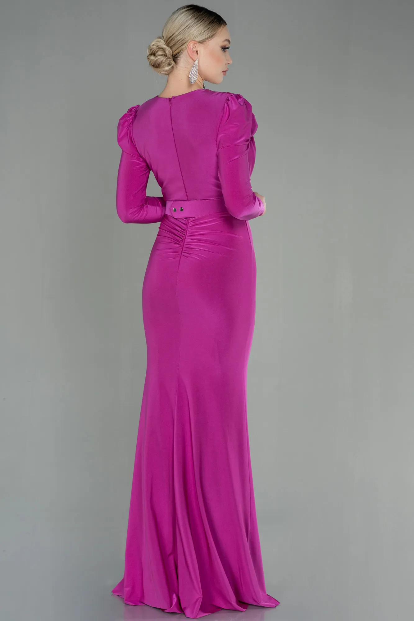Fuchsia-Long Evening Dress ABU2812