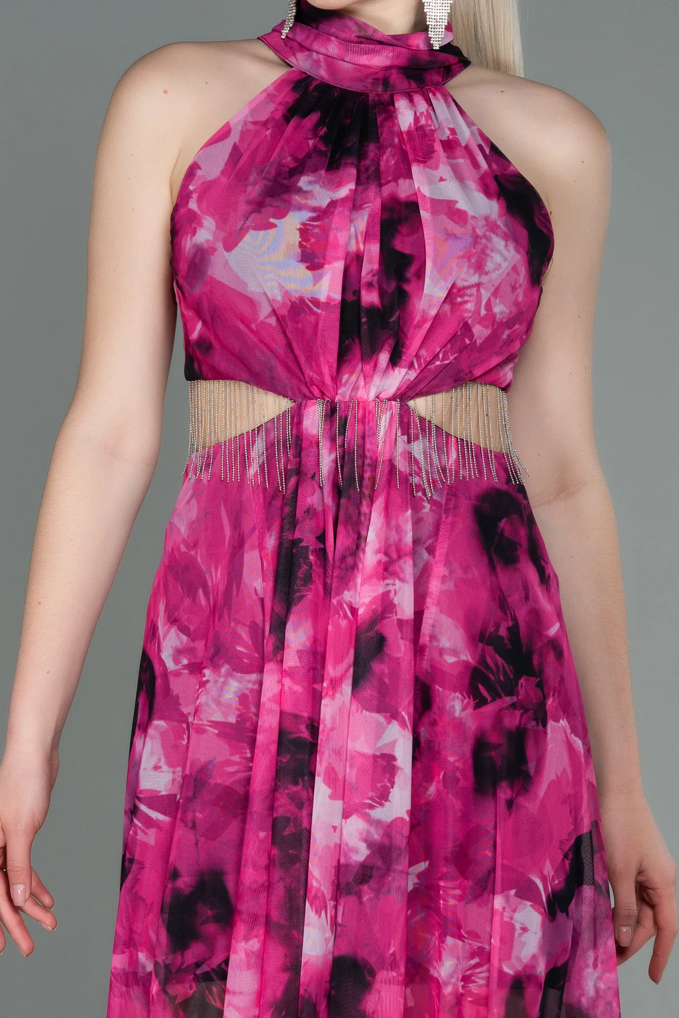 Fuchsia-Long Evening Dress ABU2891