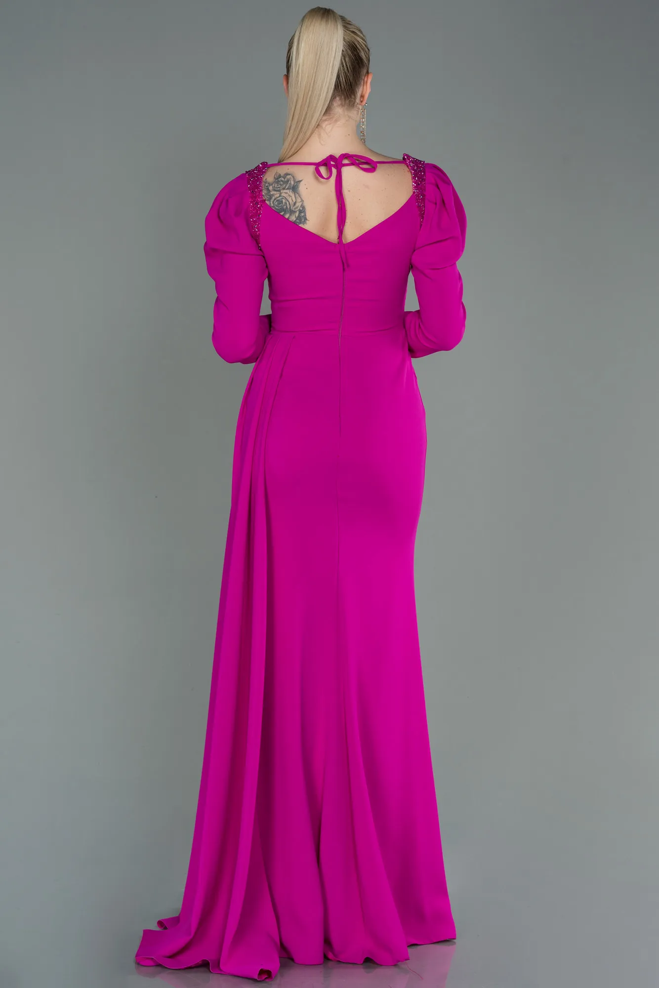 Fuchsia-Long Evening Dress ABU2895