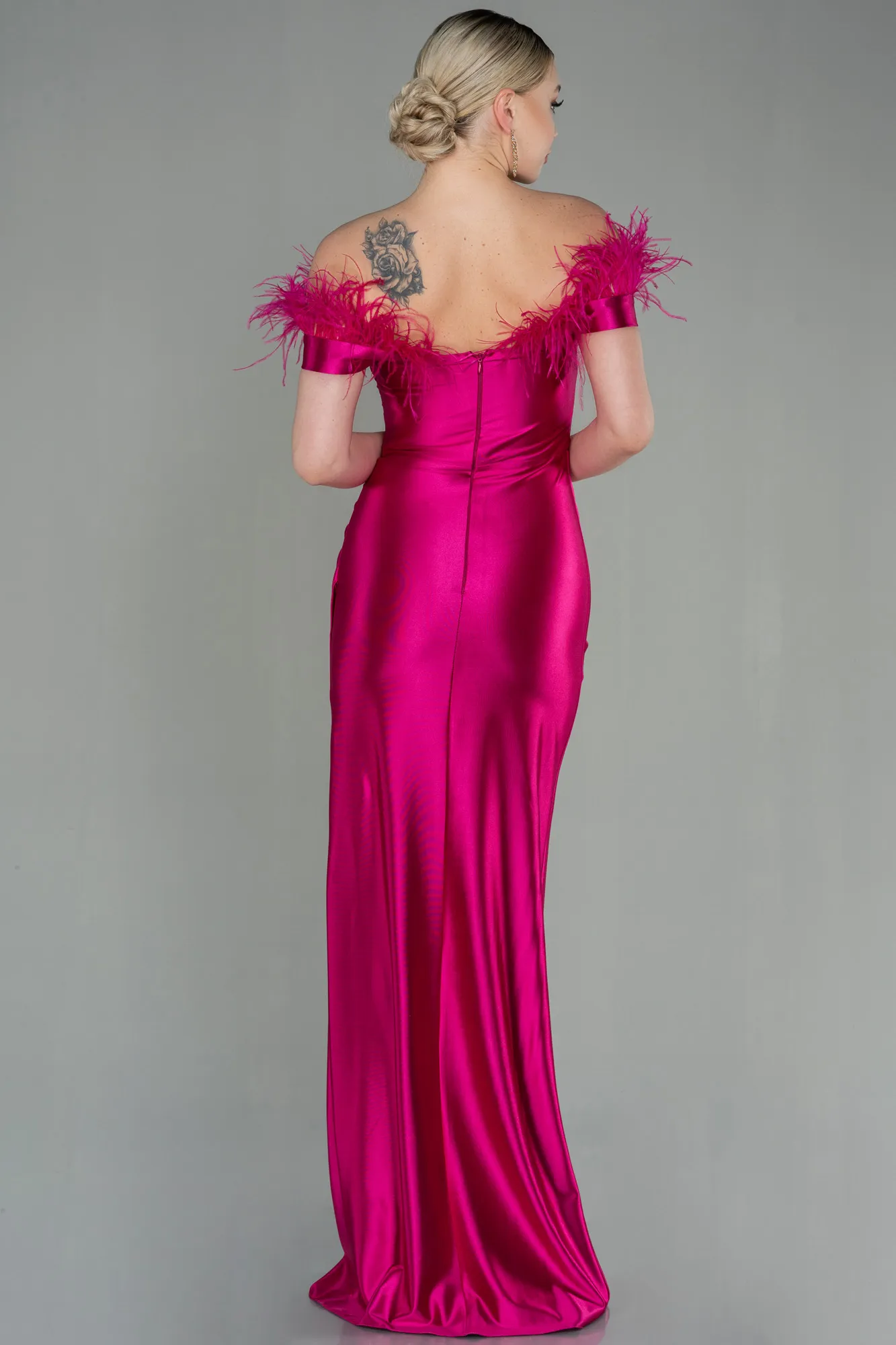 Fuchsia-Long Evening Dress ABU2957