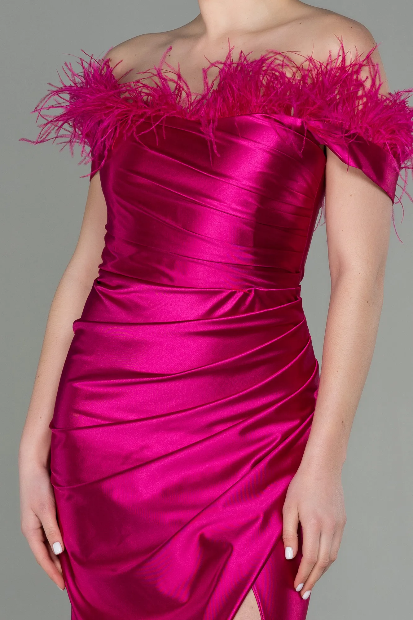 Fuchsia-Long Evening Dress ABU2957