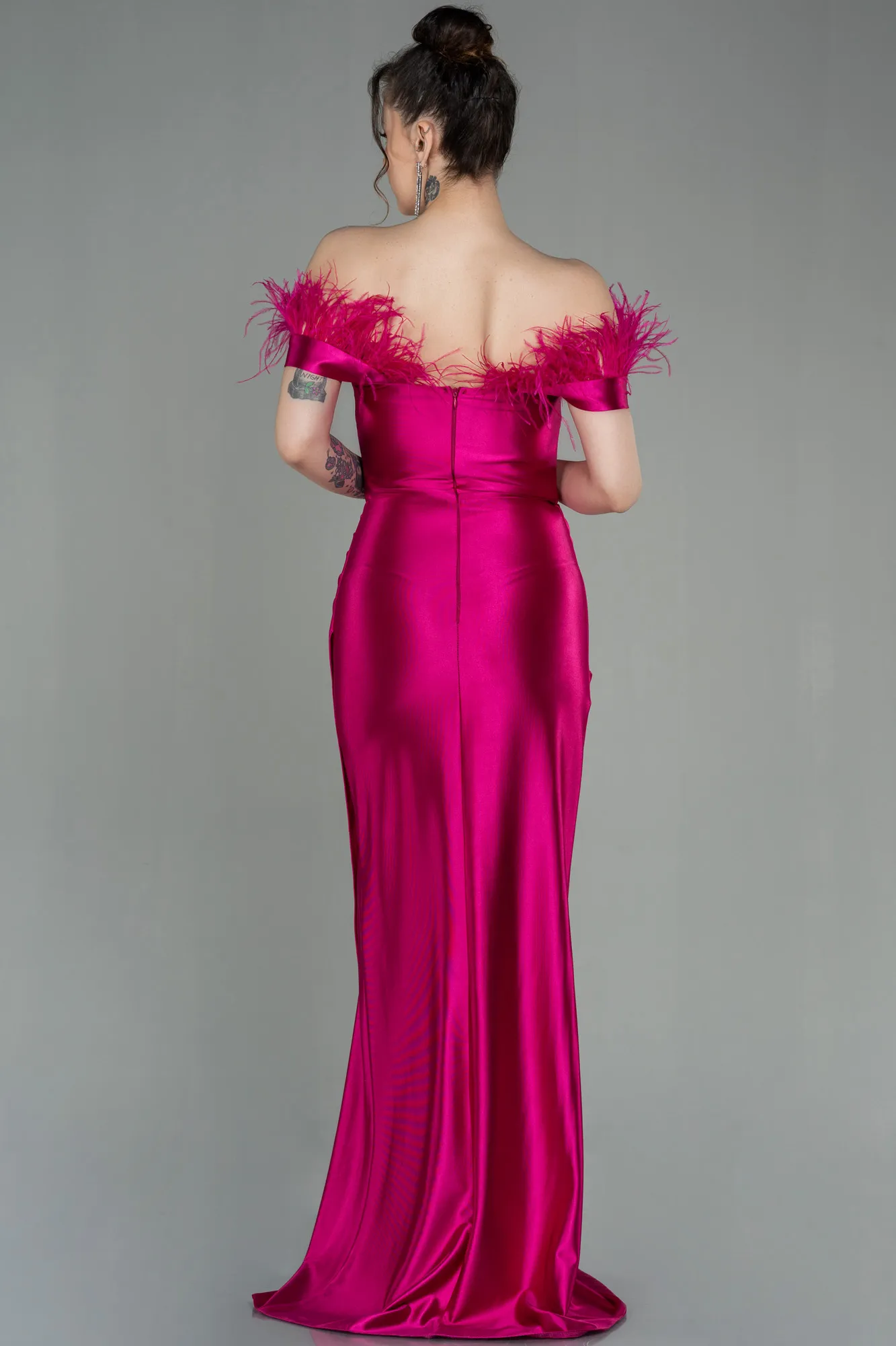 Fuchsia-Long Evening Dress ABU2957