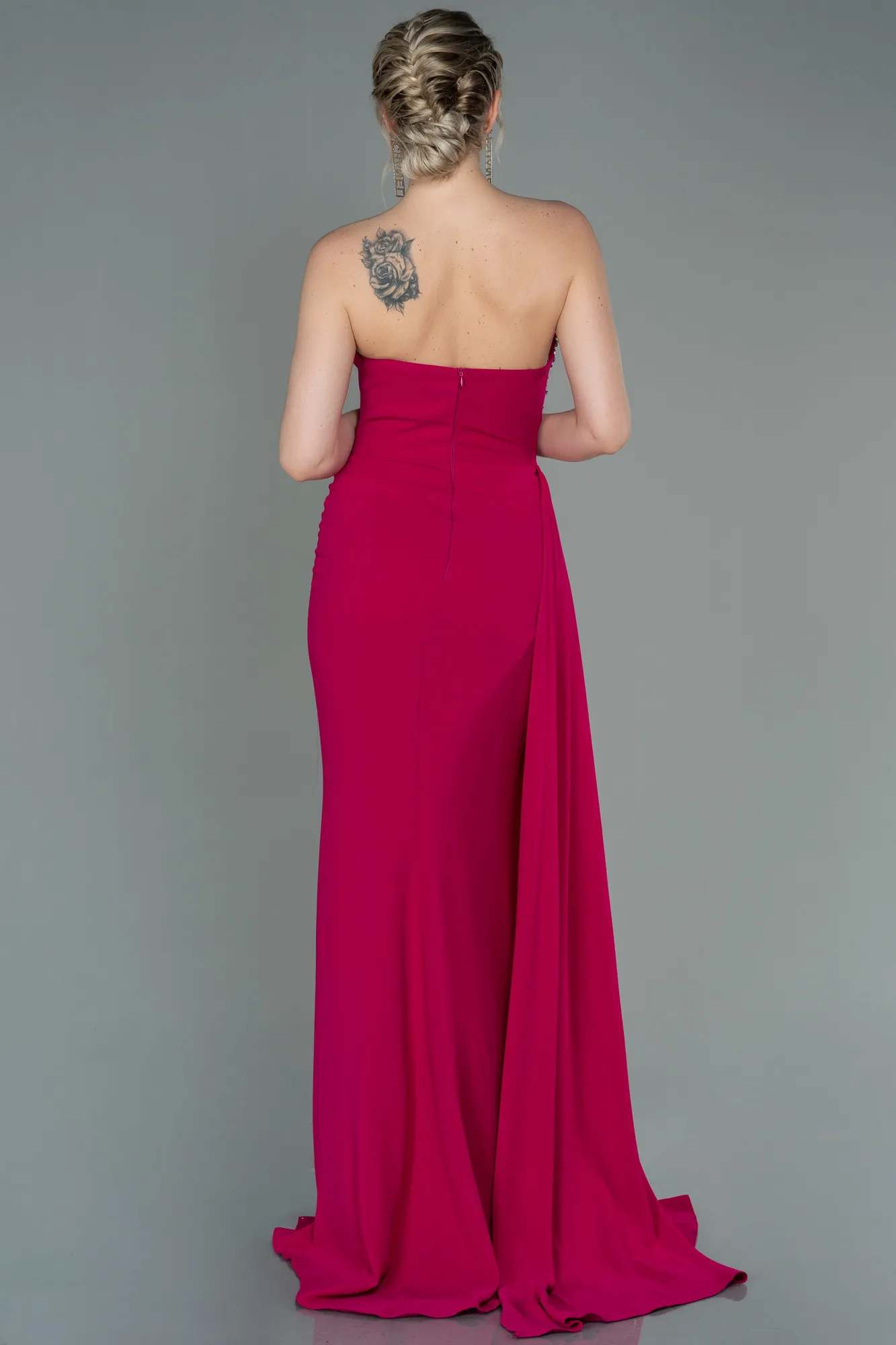 Fuchsia-Long Evening Dress ABU3069