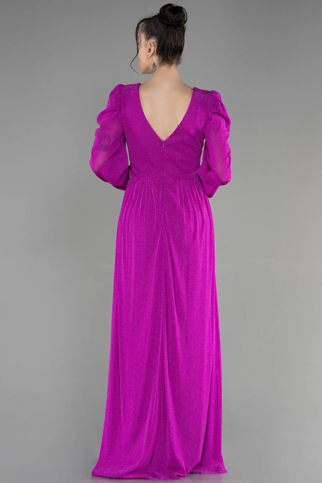 Fuchsia-Long Evening Dress ABU3103