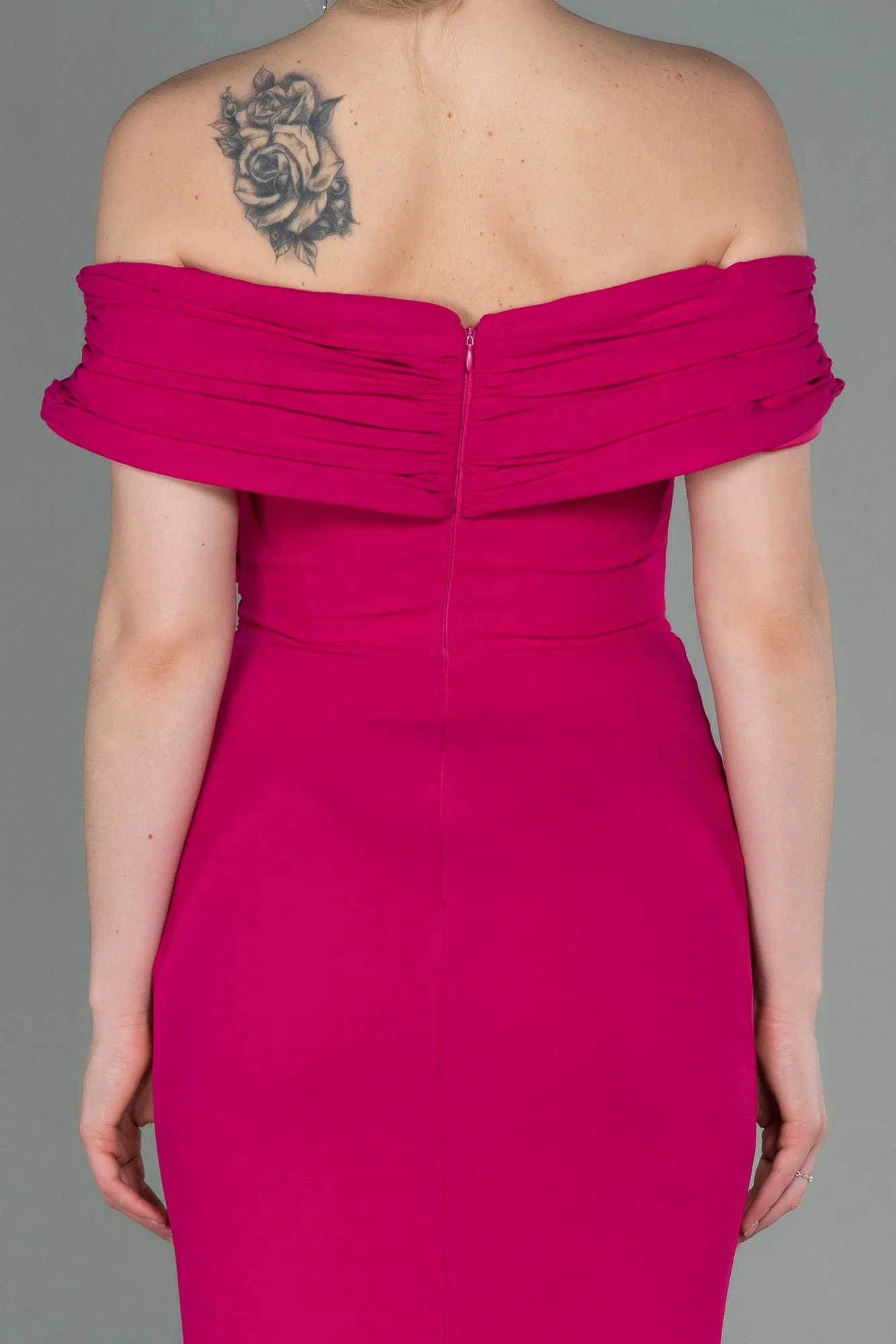 Fuchsia-Long Evening Dress ABU3156
