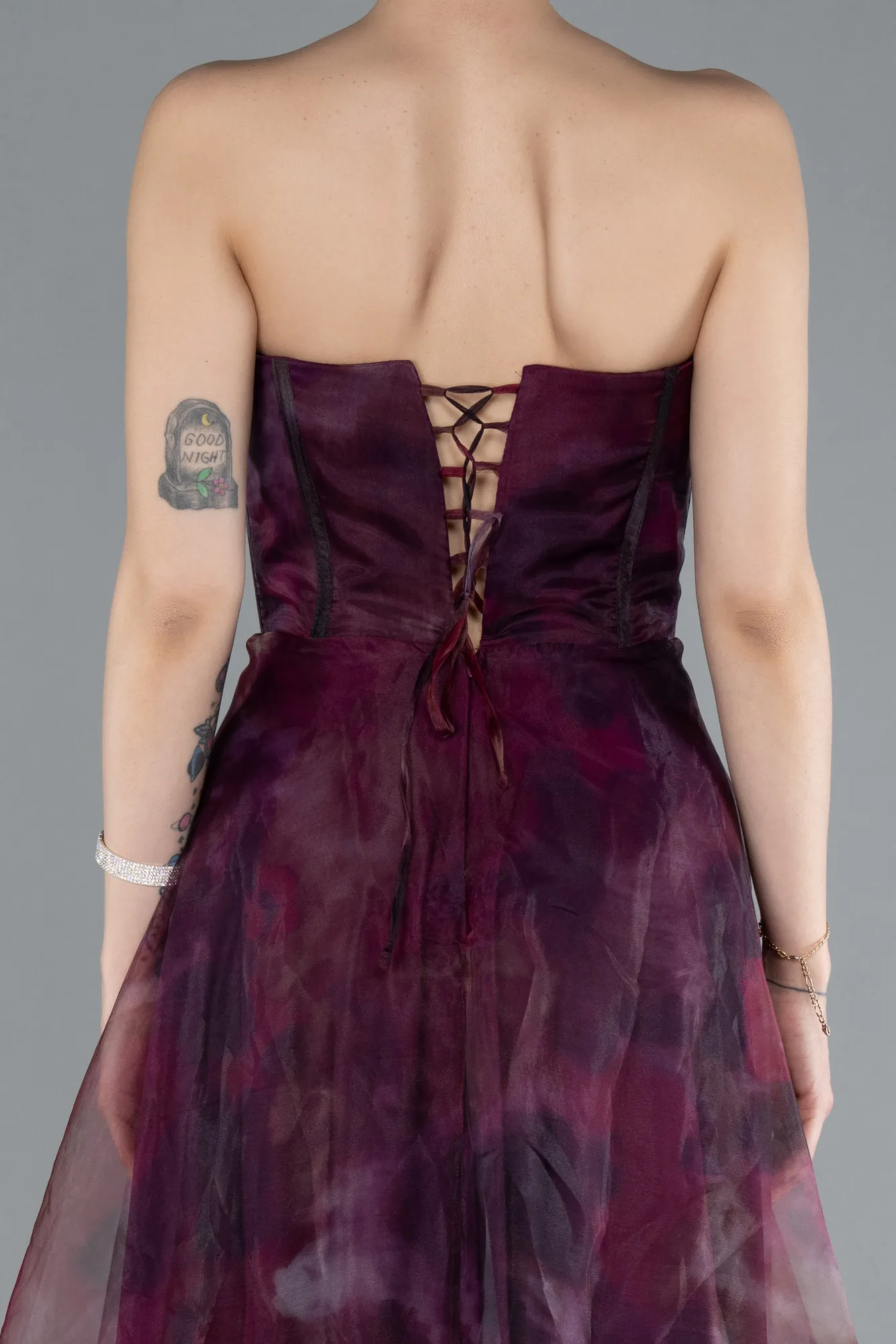 Fuchsia-Long Evening Dress ABU3360