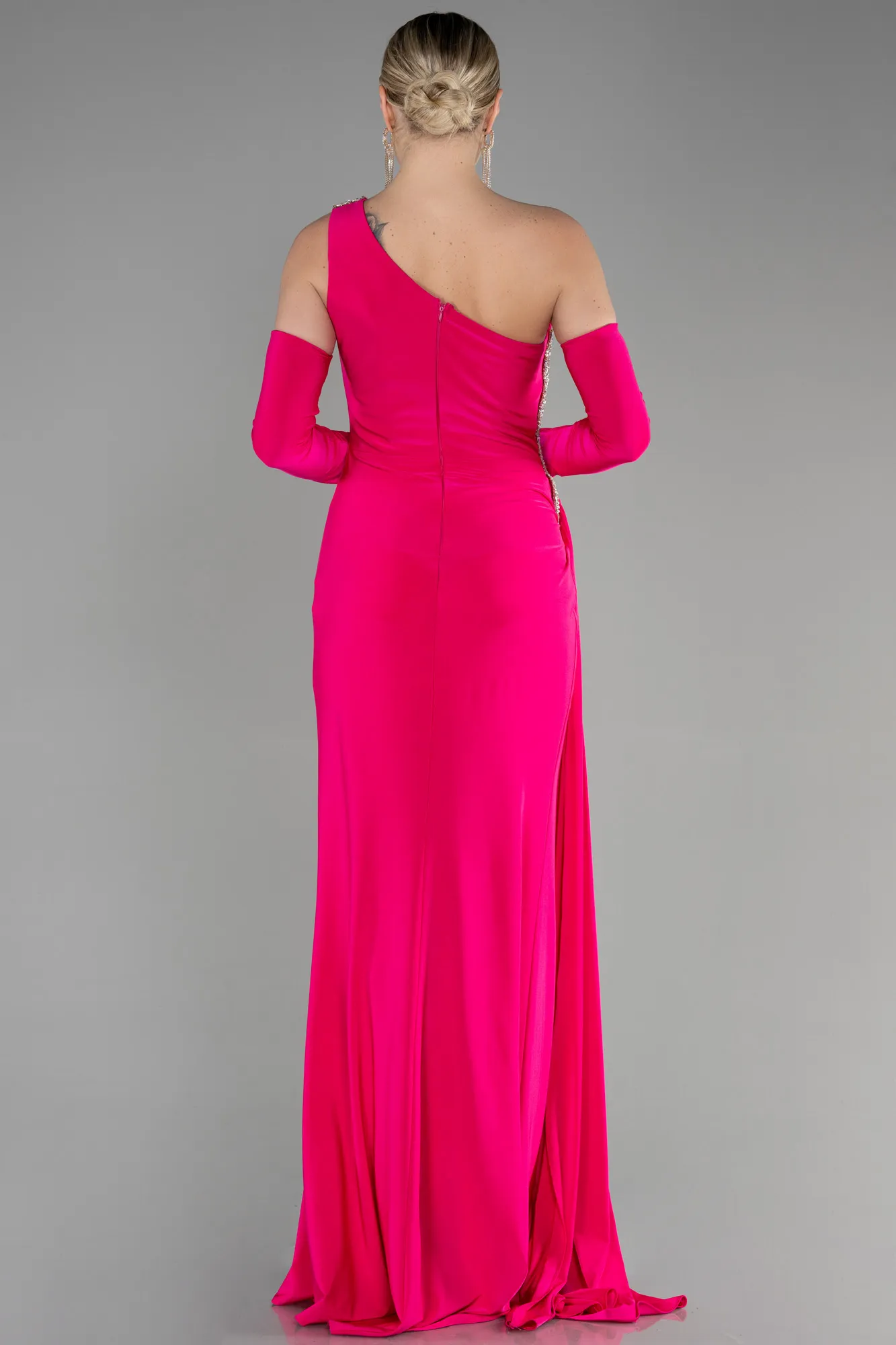 Fuchsia-Long Evening Dress ABU3466