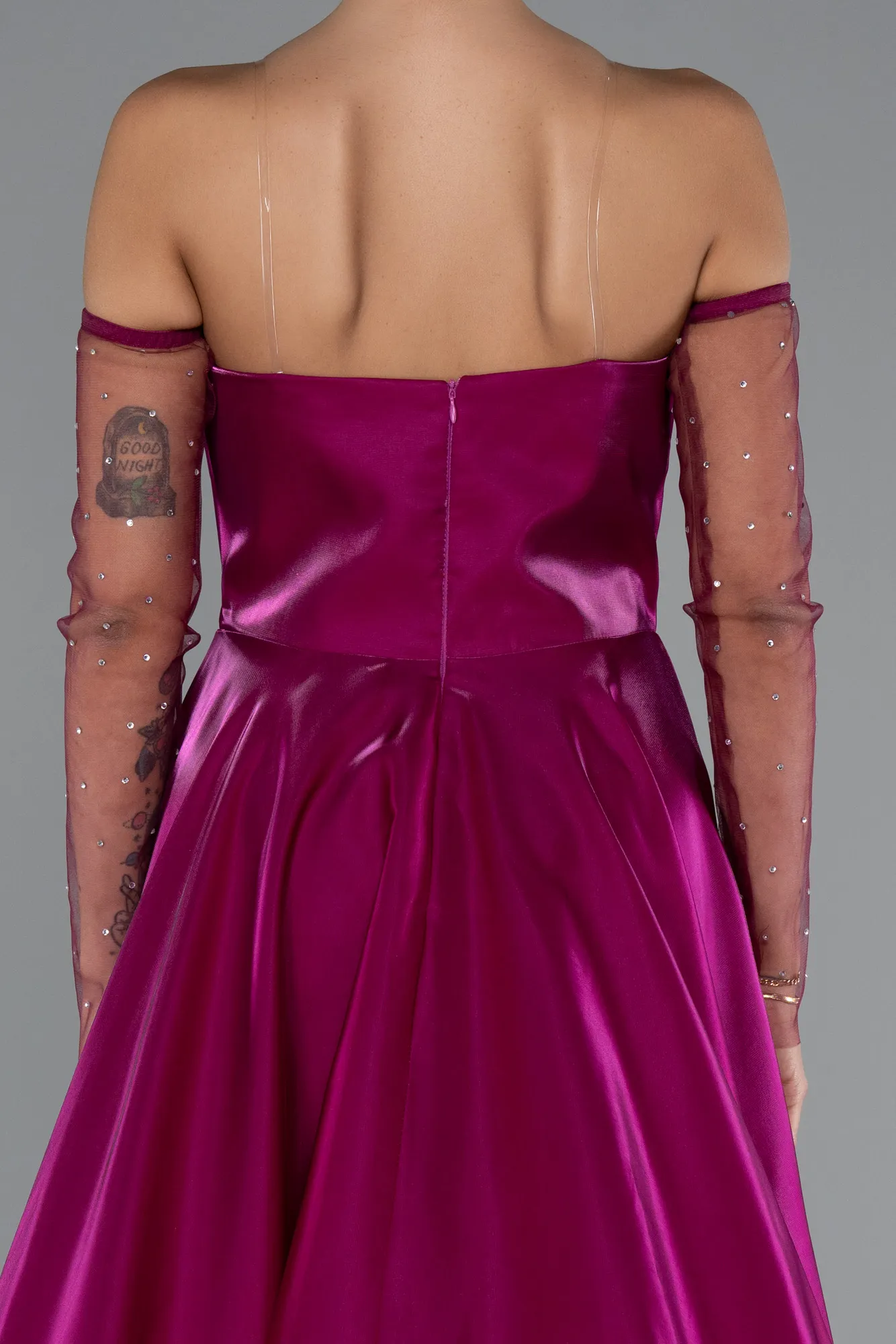 Fuchsia-Long Evening Dress ABU3604