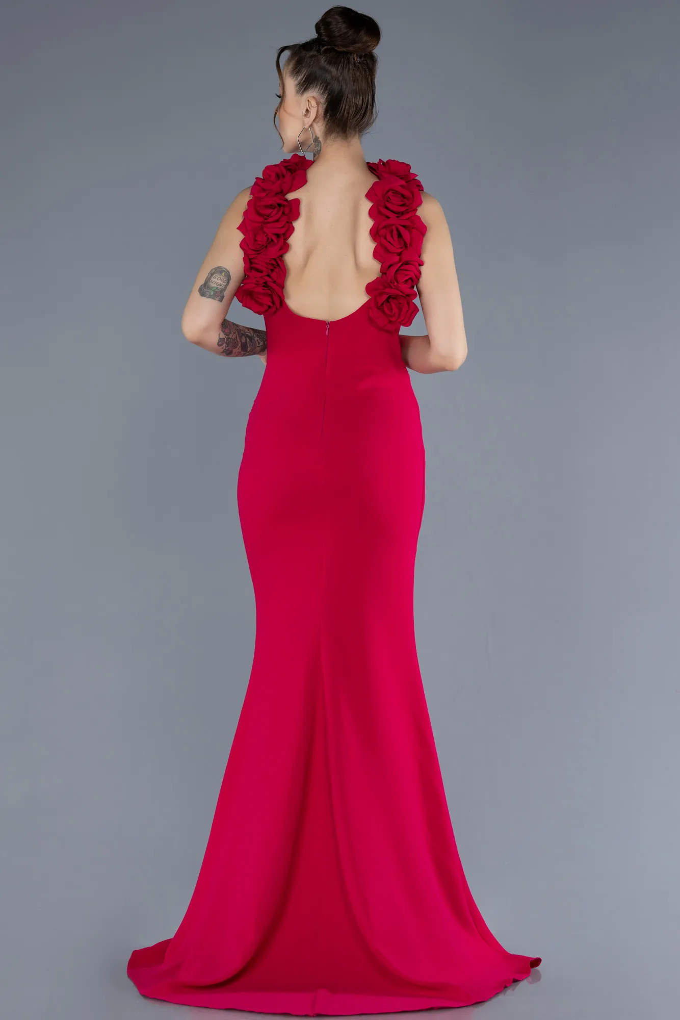 Fuchsia-Long Evening Dress ABU4610