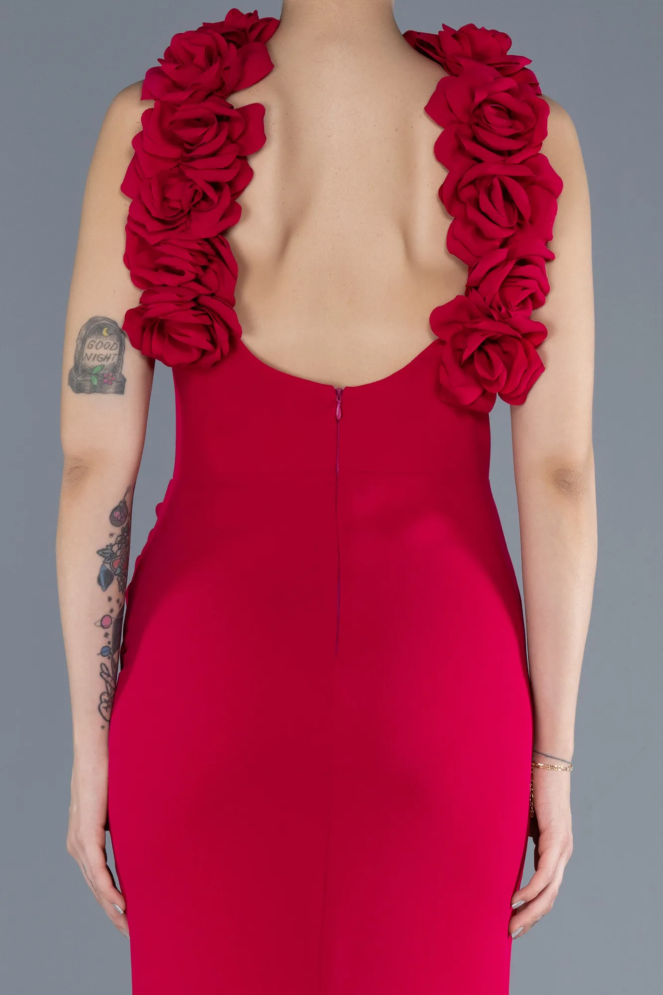 Fuchsia-Long Evening Dress ABU4610