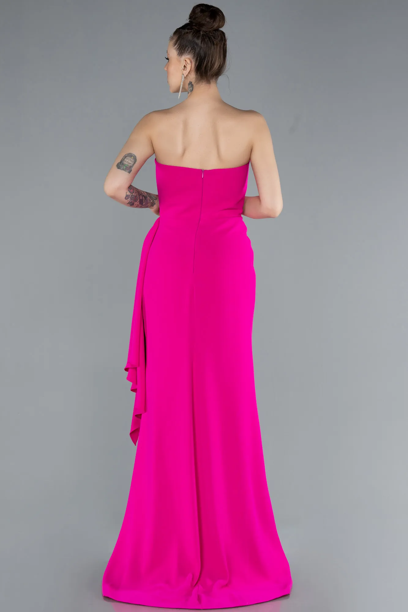 Fuchsia-Long Mermaid Evening Gown ABU4666