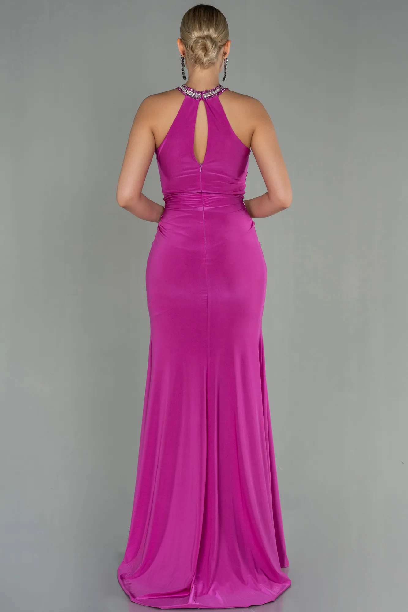Fuchsia-Long Mermaid Prom Dress ABU2940