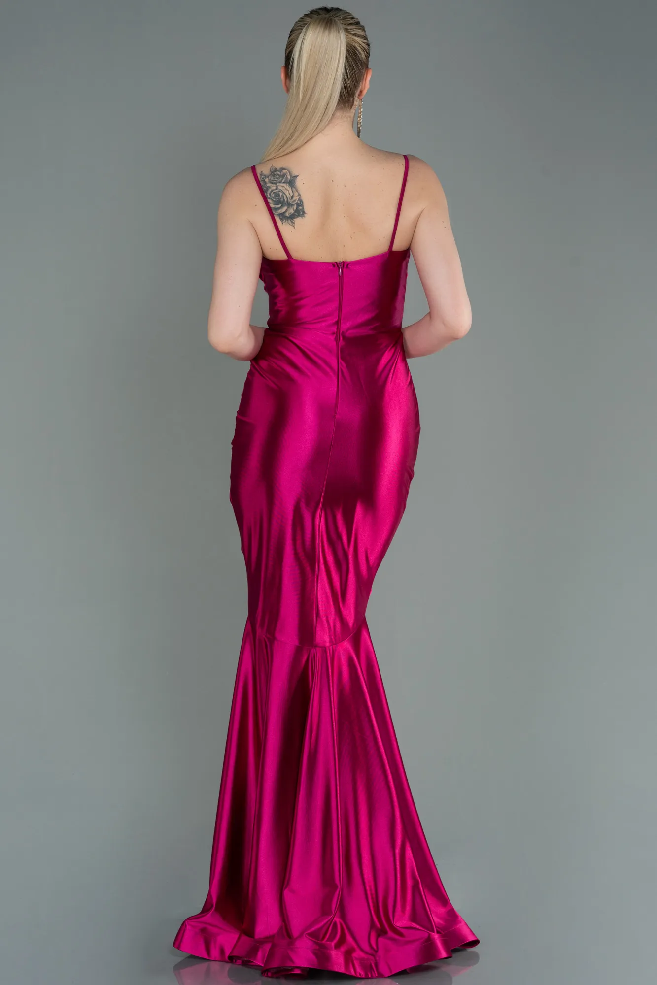 Fuchsia-Long Mermaid Prom Dress ABU3121