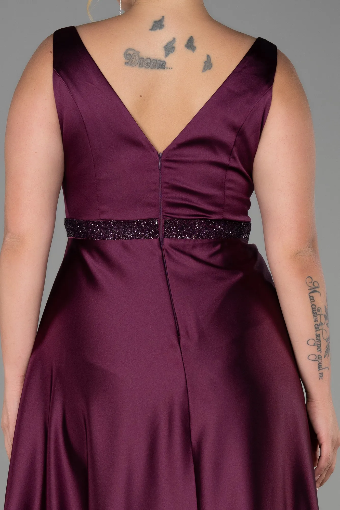 Fuchsia-Long Plus Size Evening Dress ABU3200