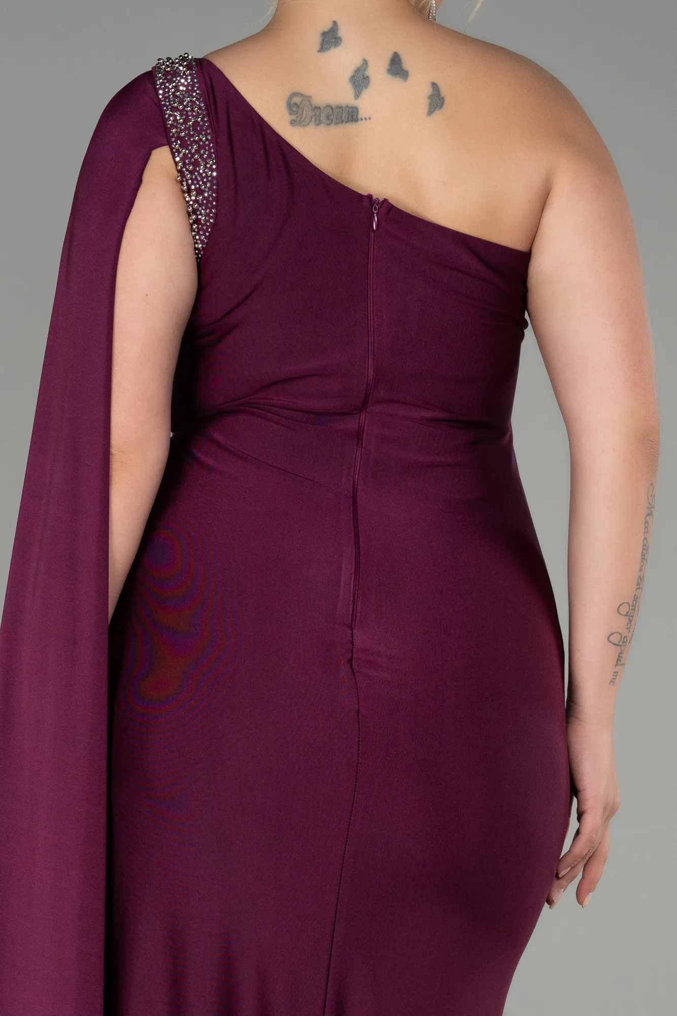 Fuchsia-Long Plus Size Evening Dress ABU3260
